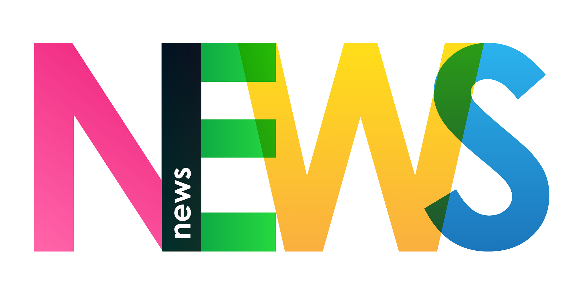 news colorful typography banner