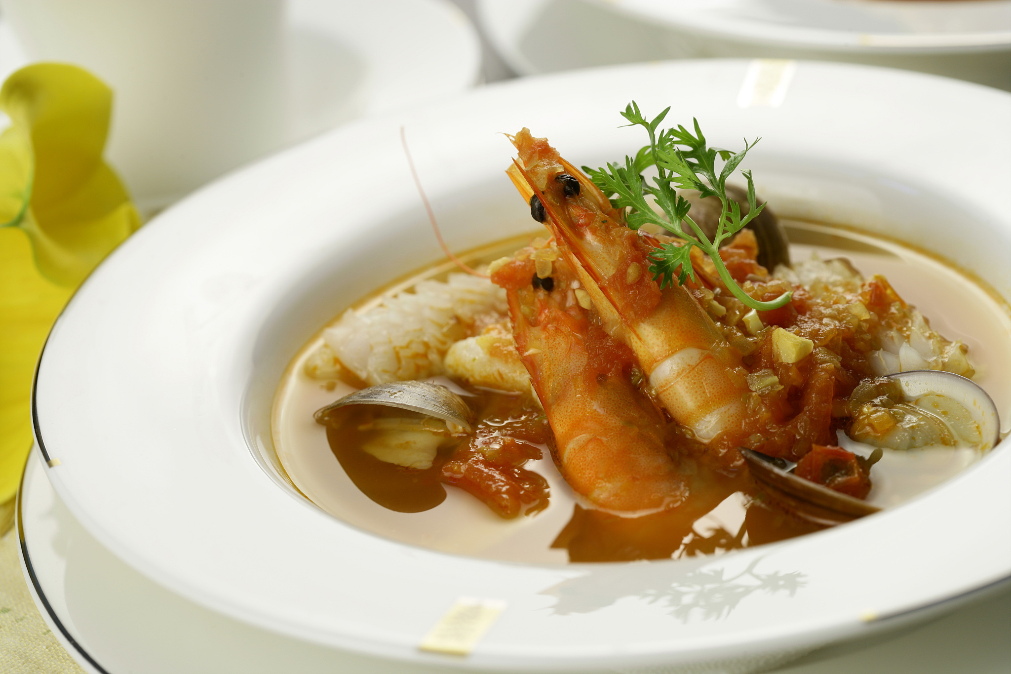 东方食品,汤,无人,虾,盘子,圆形,特写,静物,美味,图像