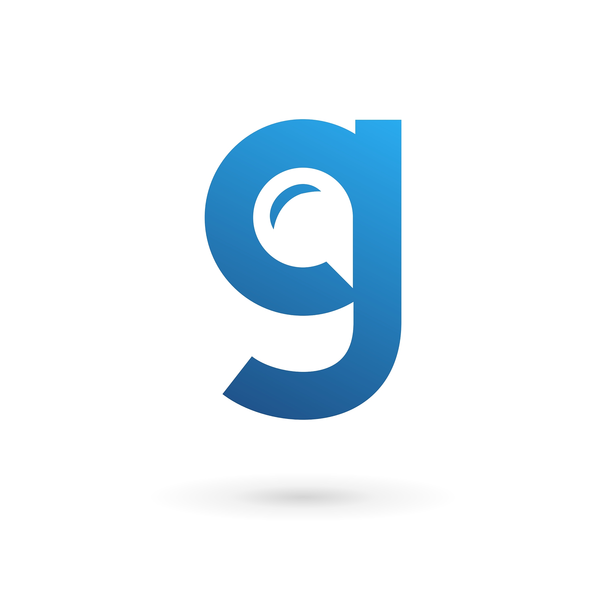letter g speech bubble logo icon design template