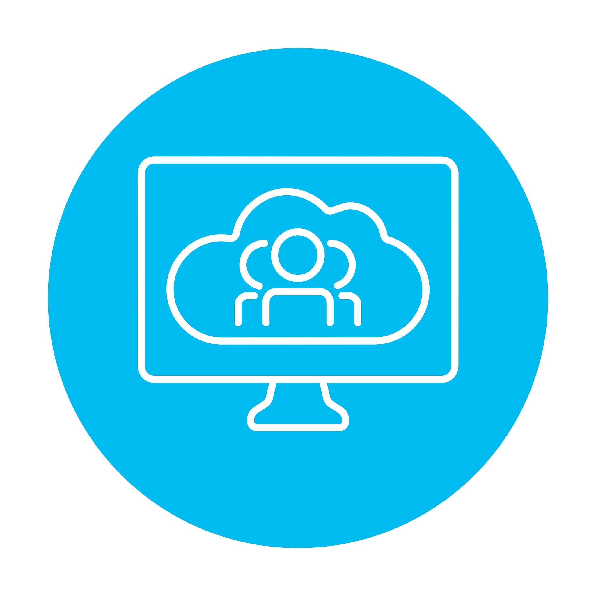 cloud computing line icon