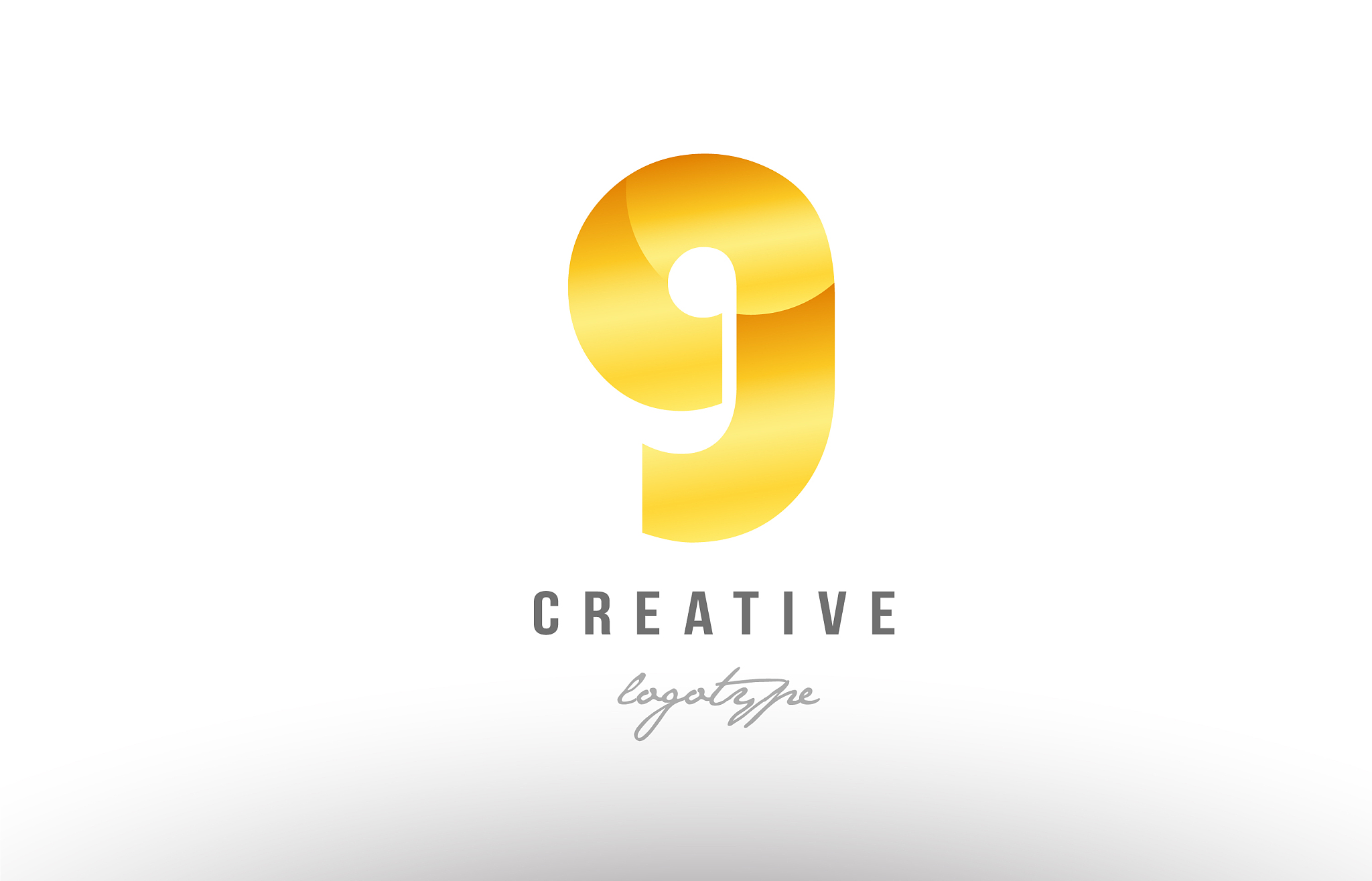 g gold golden metal gradient alphabet letter logo