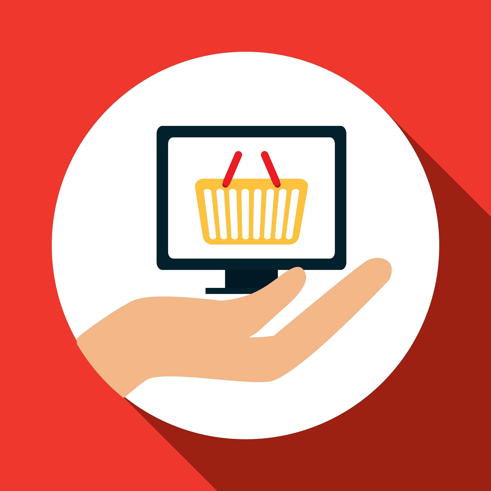 shopping online and computer design