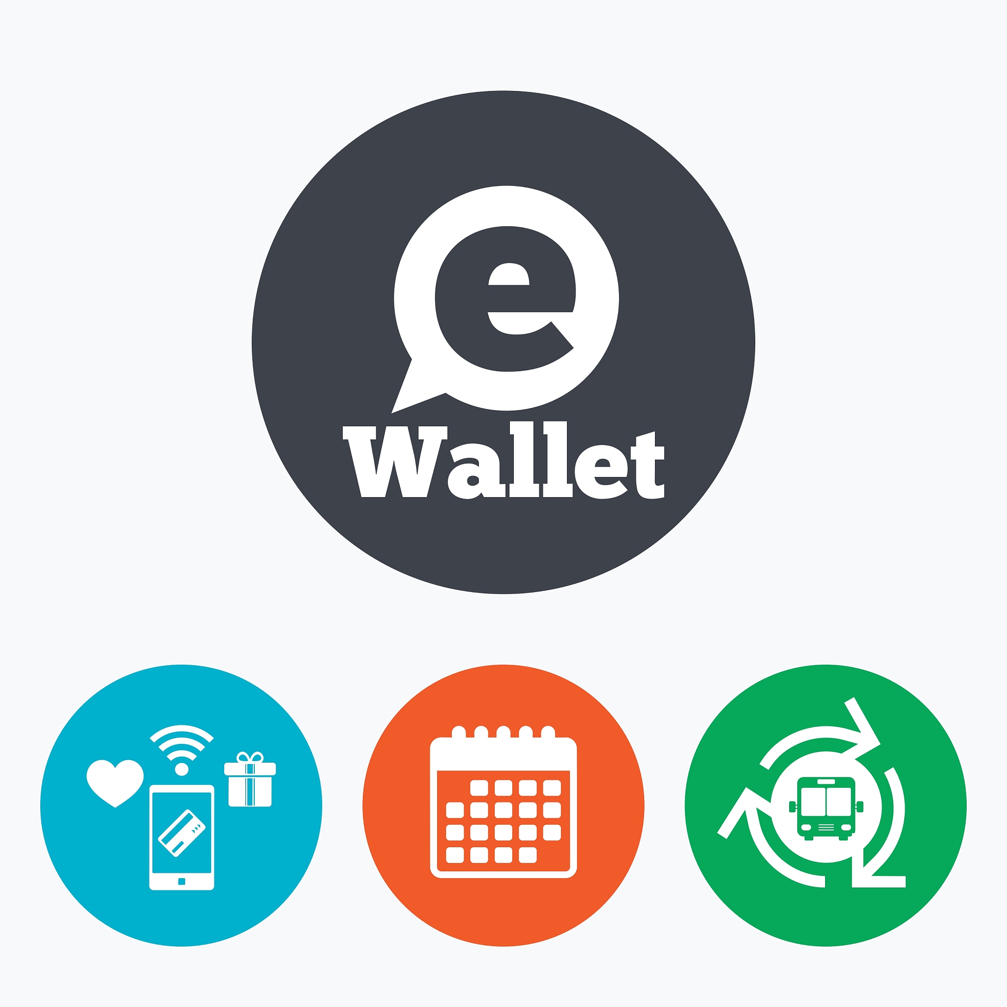 ewallet sign icon electronic wallet symbol