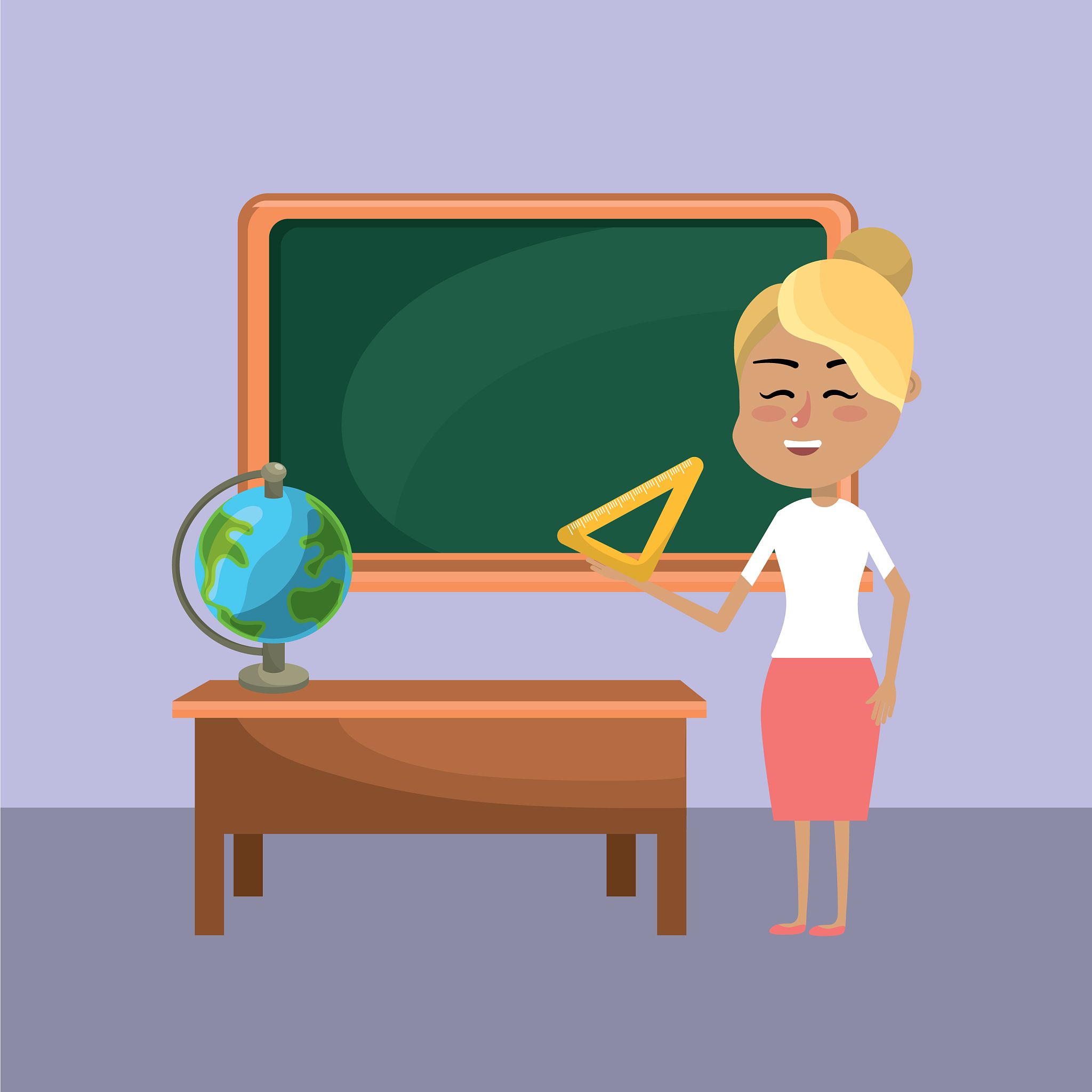 teacher woman and creative education to learn