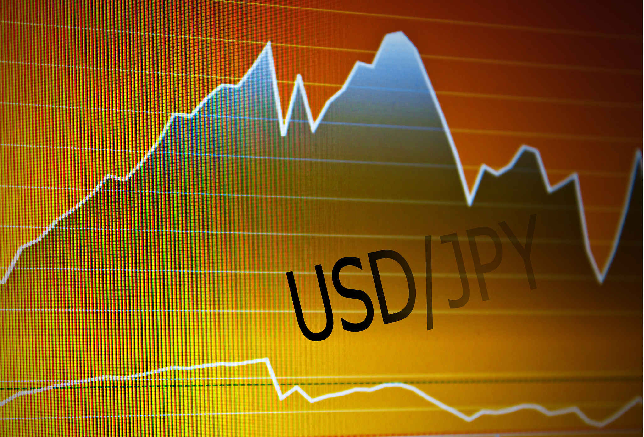 graph at stock exchange