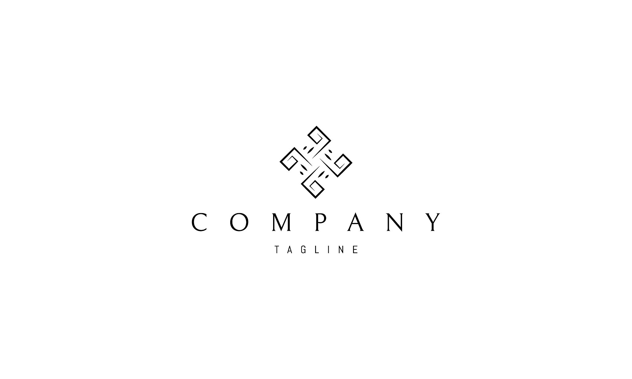 square swirl abstract black vector logo design