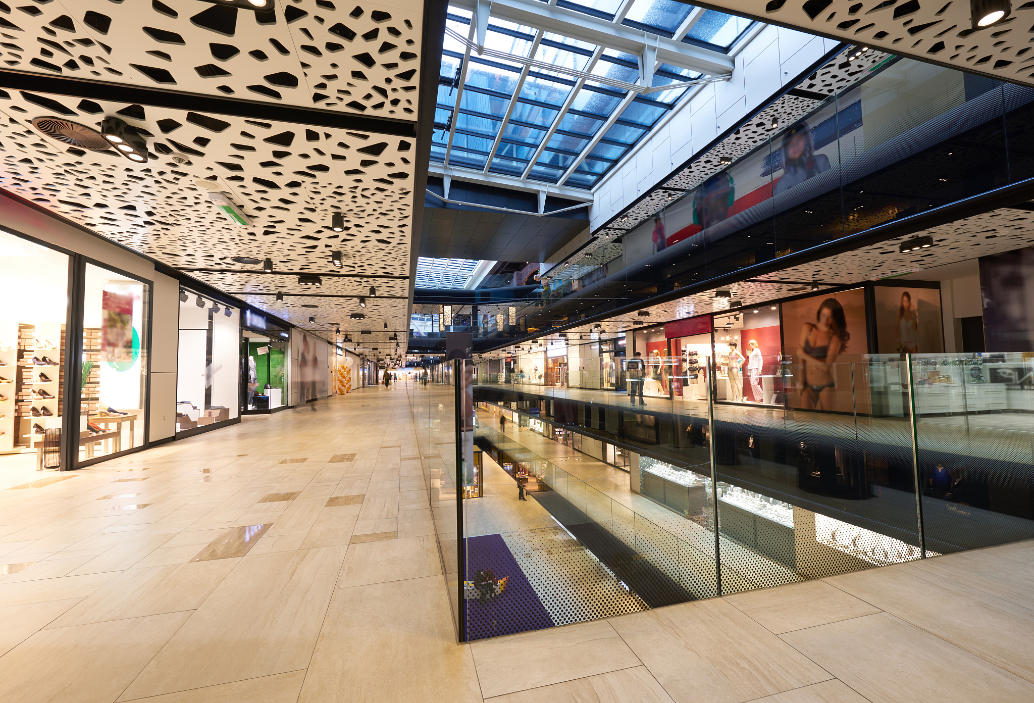 modern bright shopping mall indoor architecture
