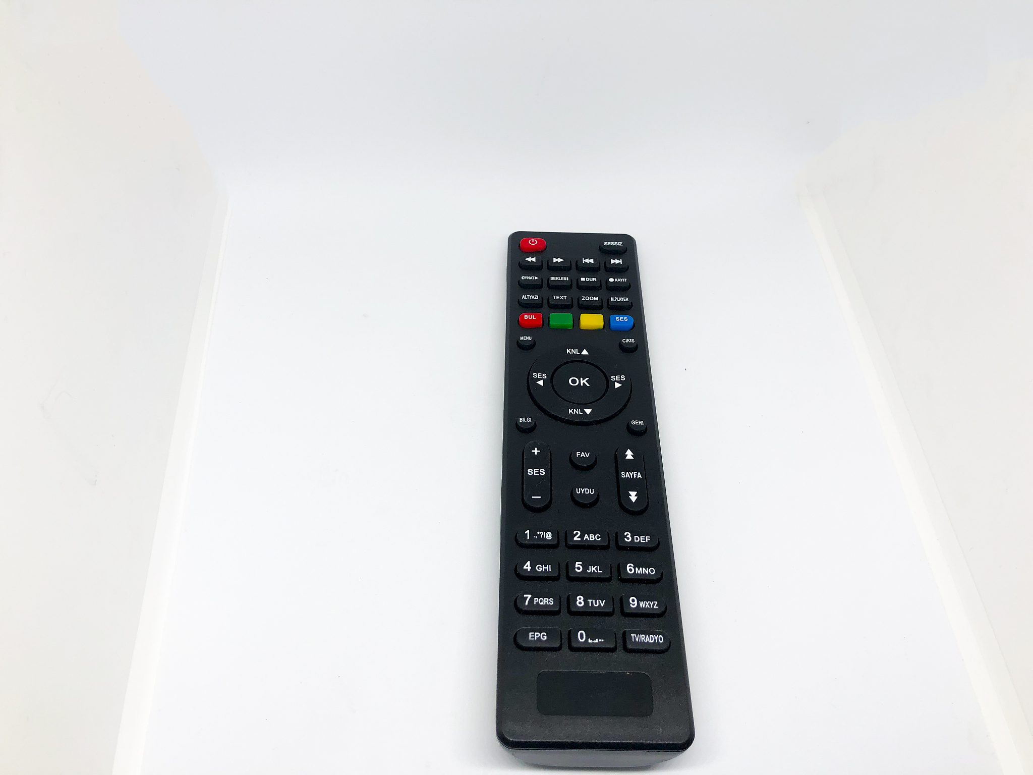 receiver tv remote control white background