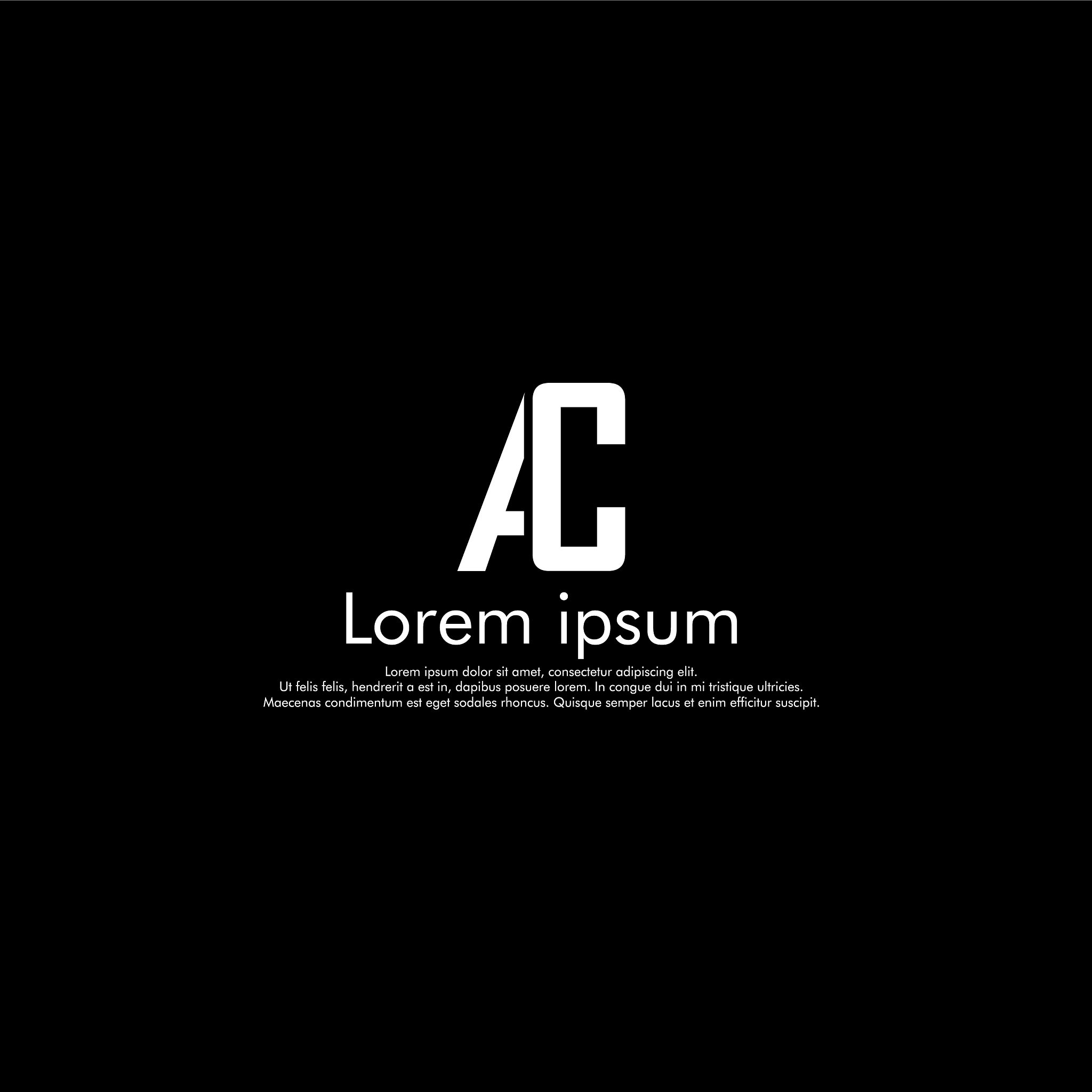 ac initial abstract logo concept for your company