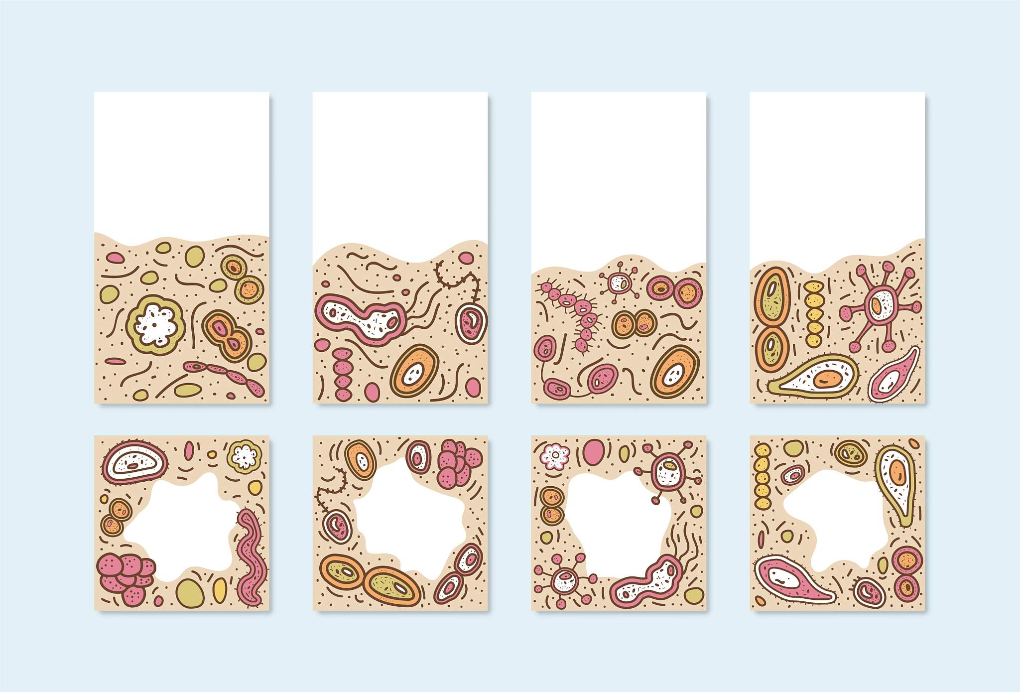 bacteria social media set