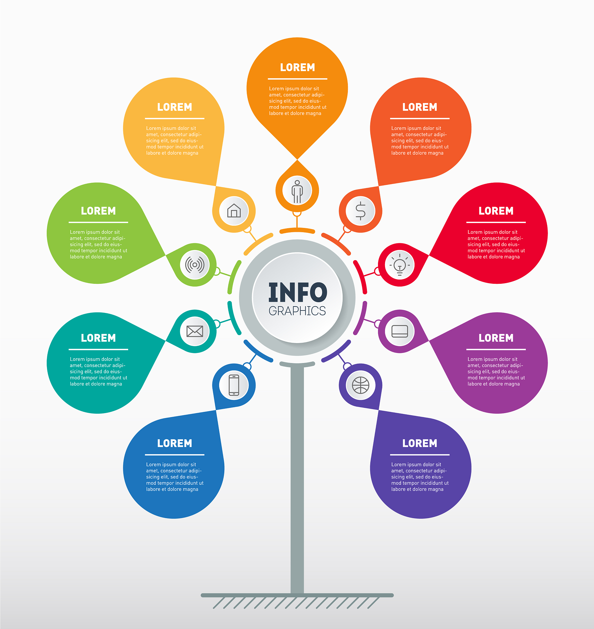 business presentation or infographics concept