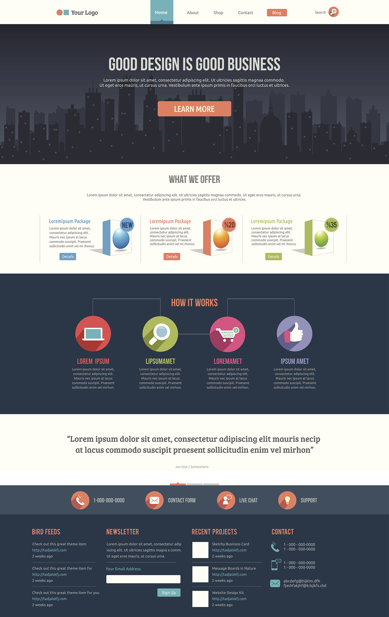 flat website template