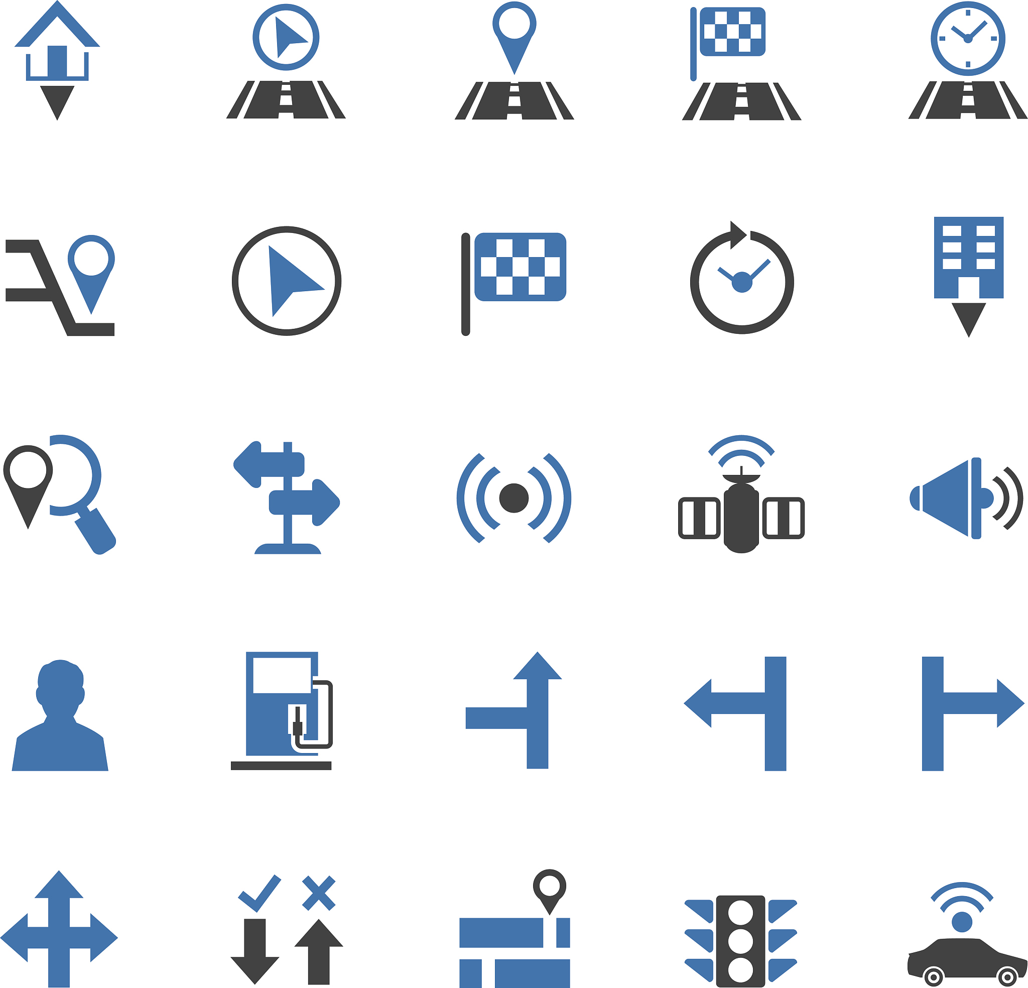 navigation icon set