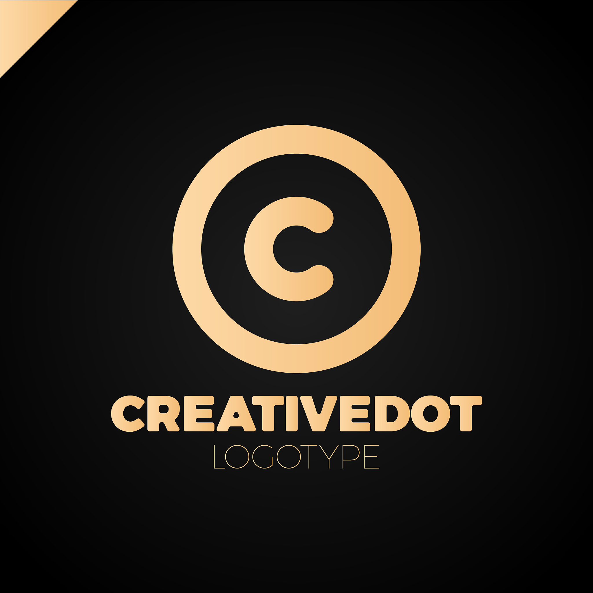 letter c creative circle icon logotype dot