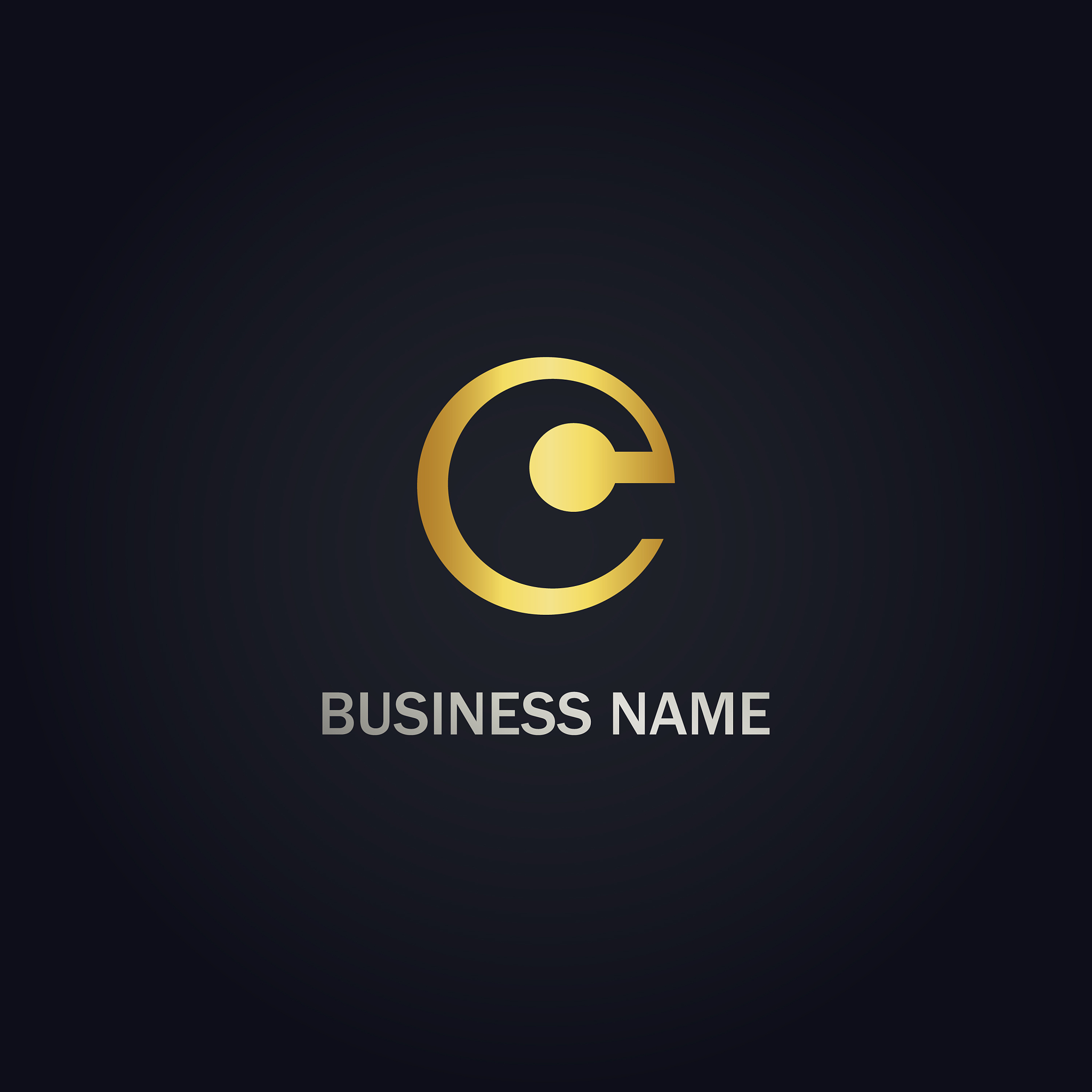 round c initial gold logo
