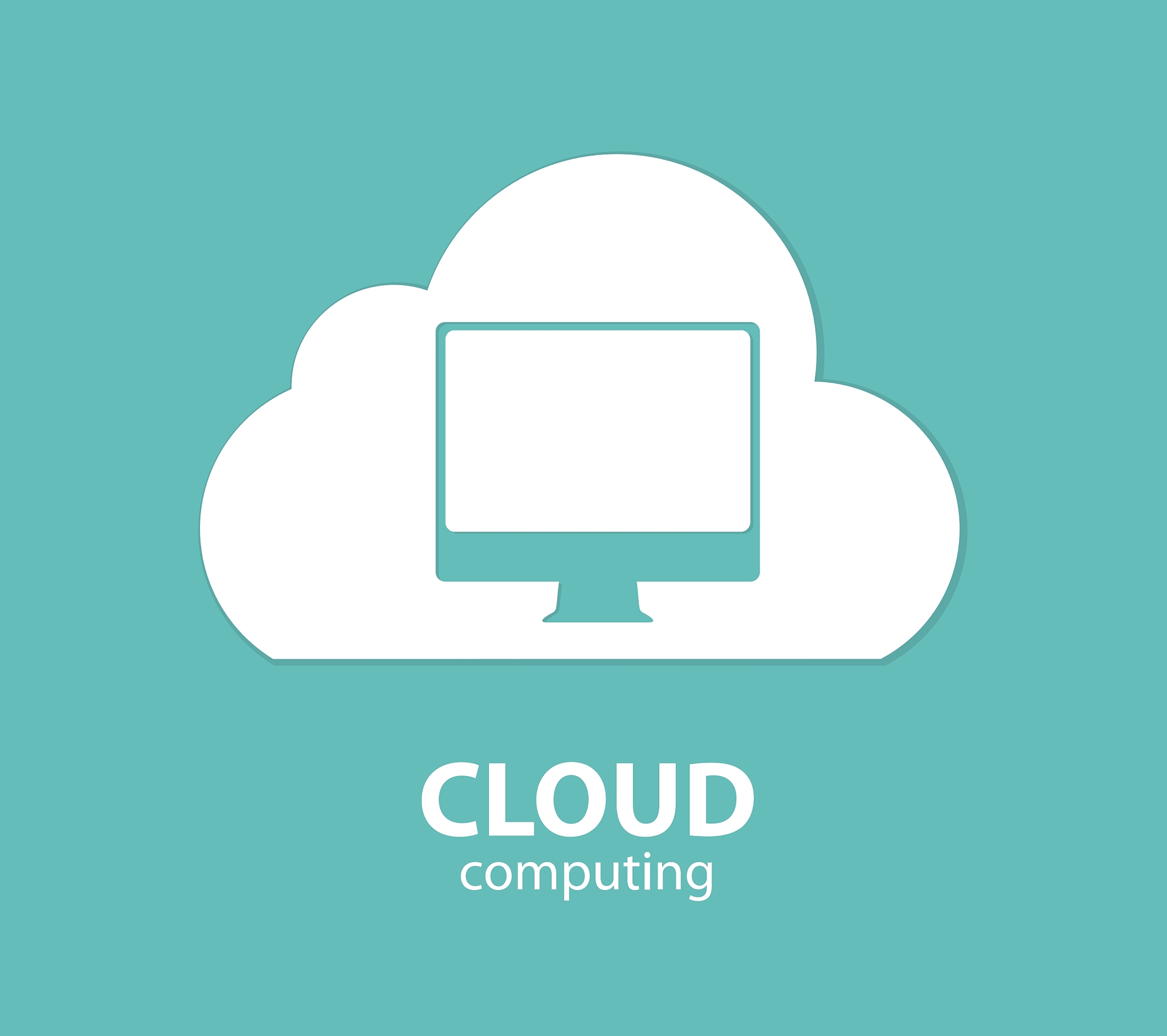 cloud computing concept on different electronic