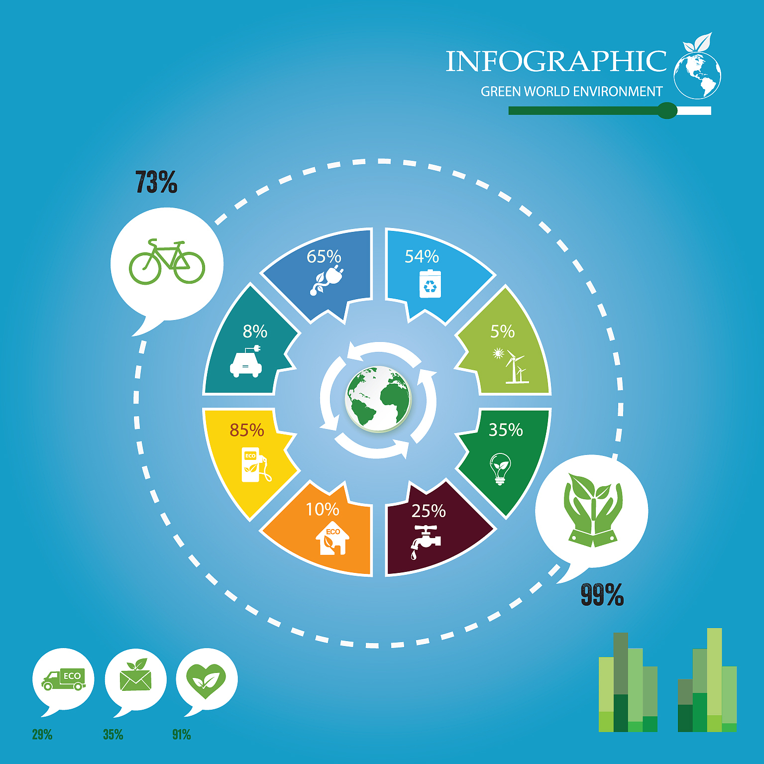 green world info graphics