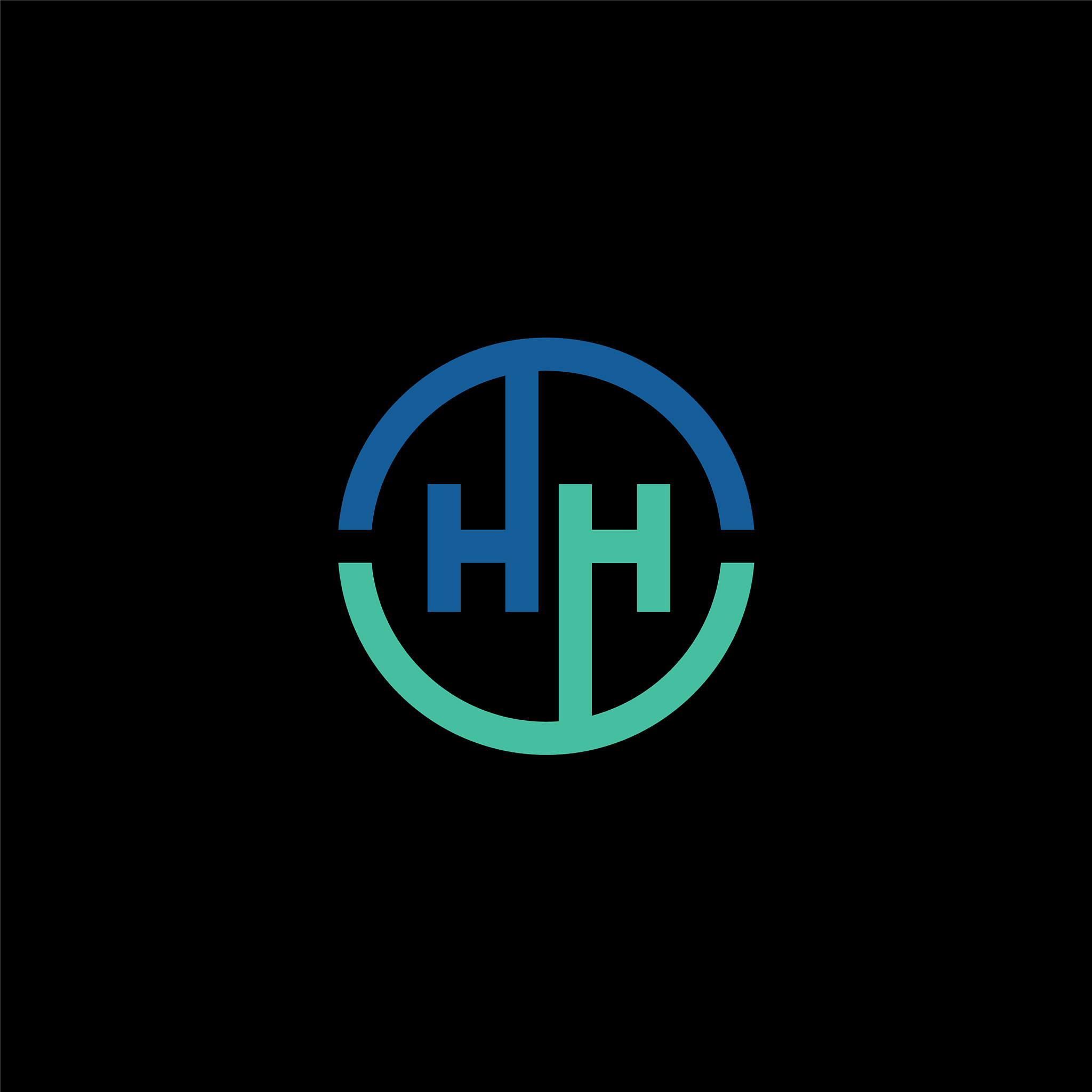 initial letter hh or h logo design template