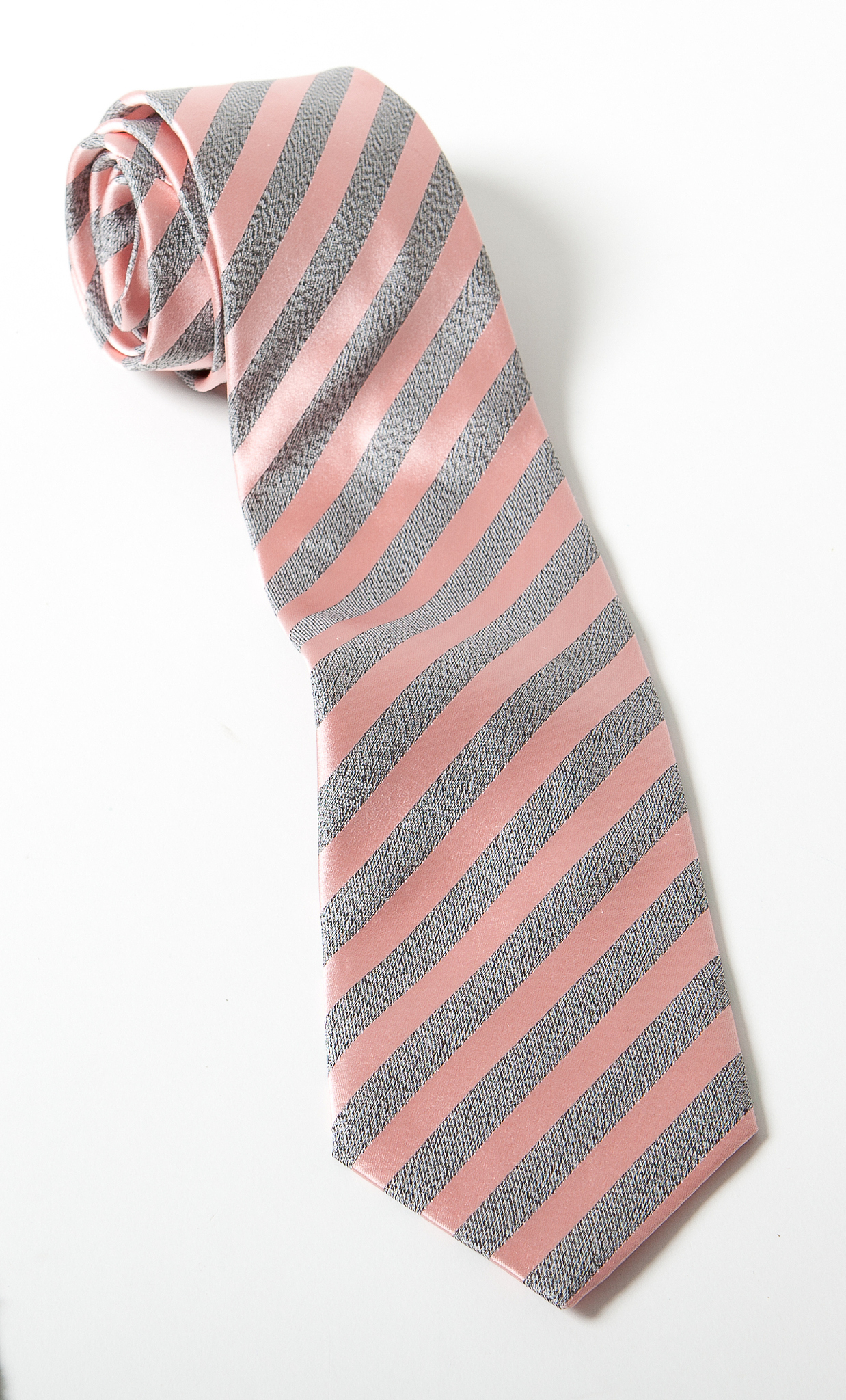 pink and gray tie