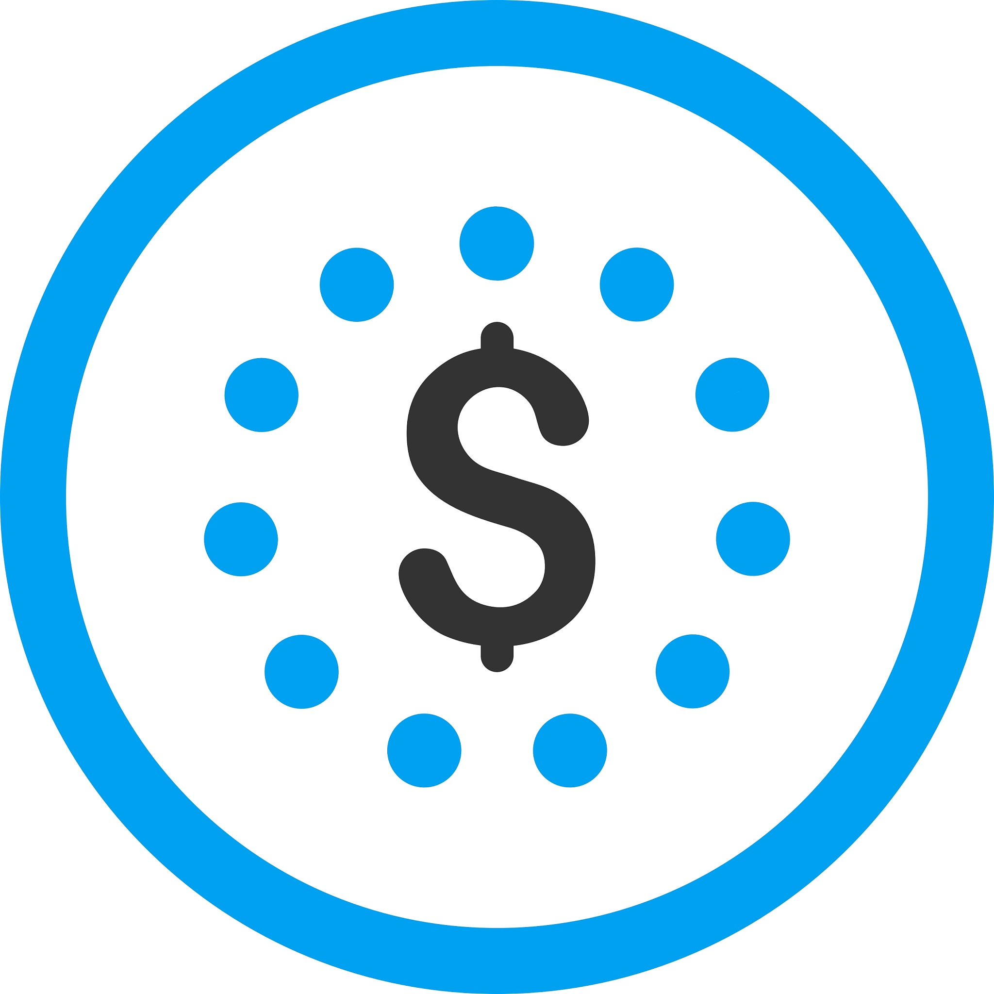 dollar sign rounded icon