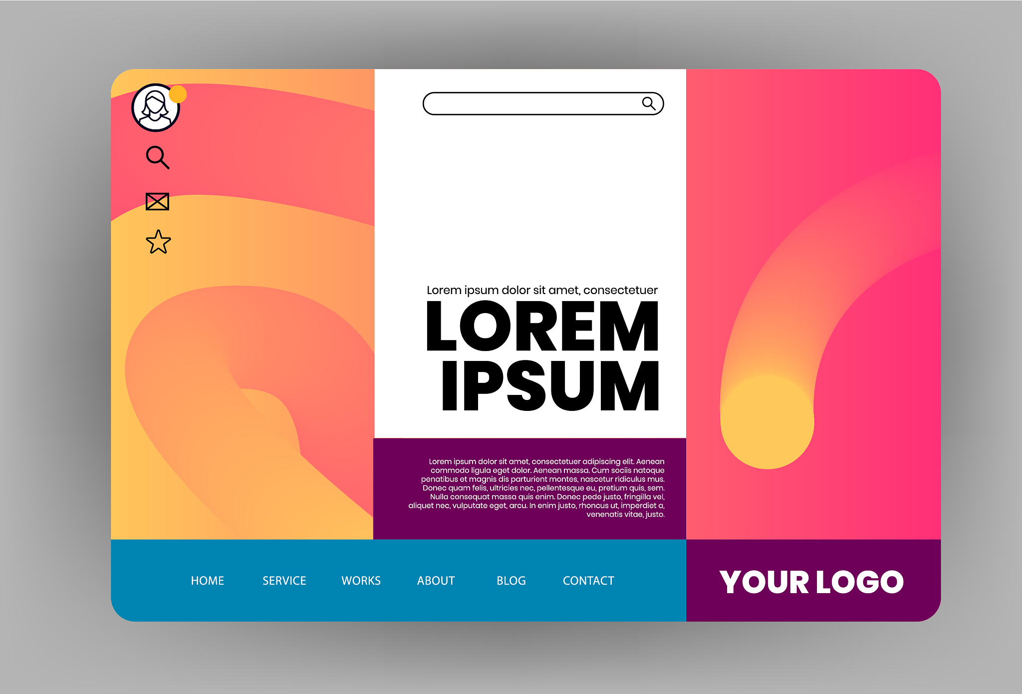 modern website template design