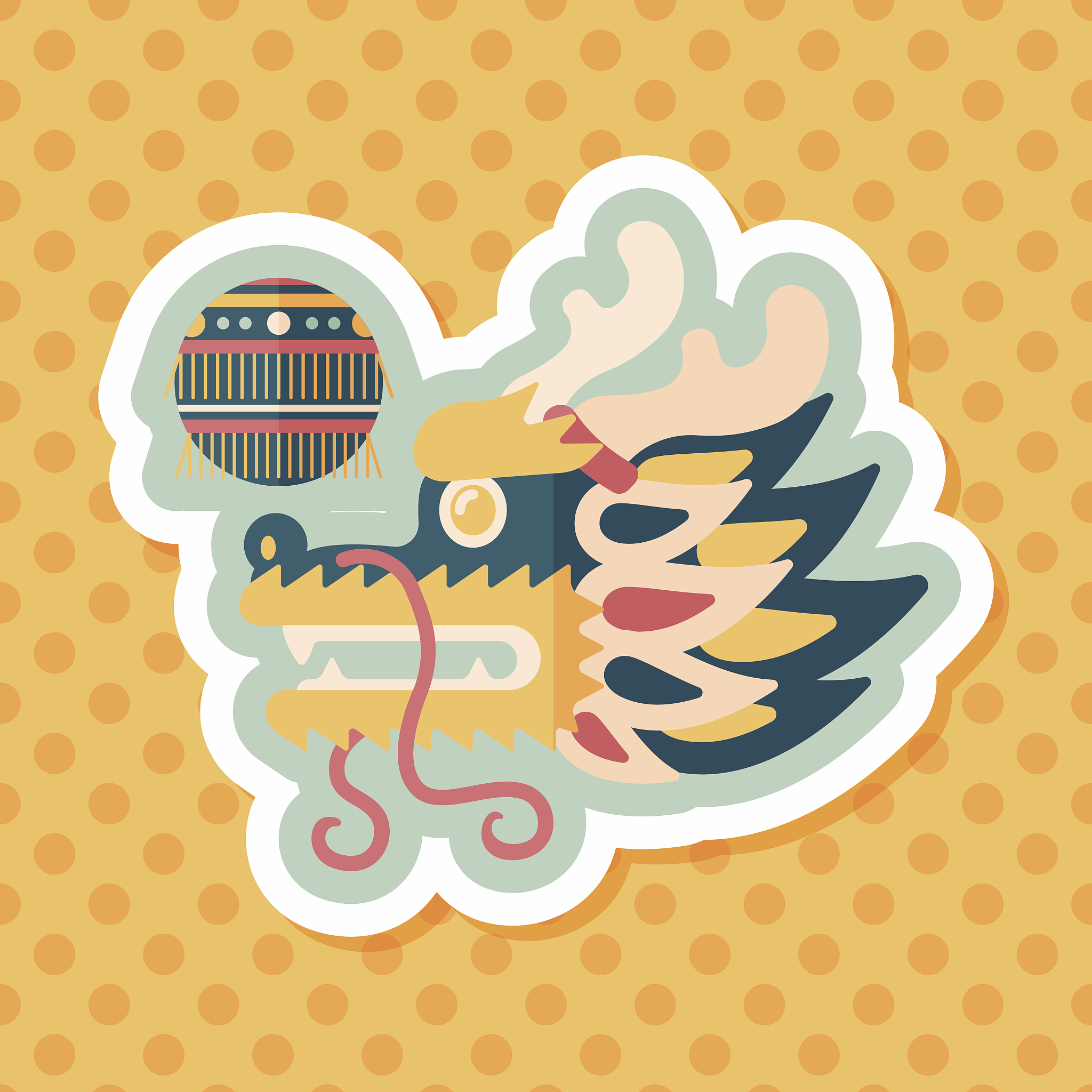 品牌CTMOL以中国传统文化与潮流文化碰撞为主题的封面插图 图片简单 纯黑色星空背景中飘着小藏红花和星光 风格比较卡通 颜色鲜艳大胆 翻译成英文