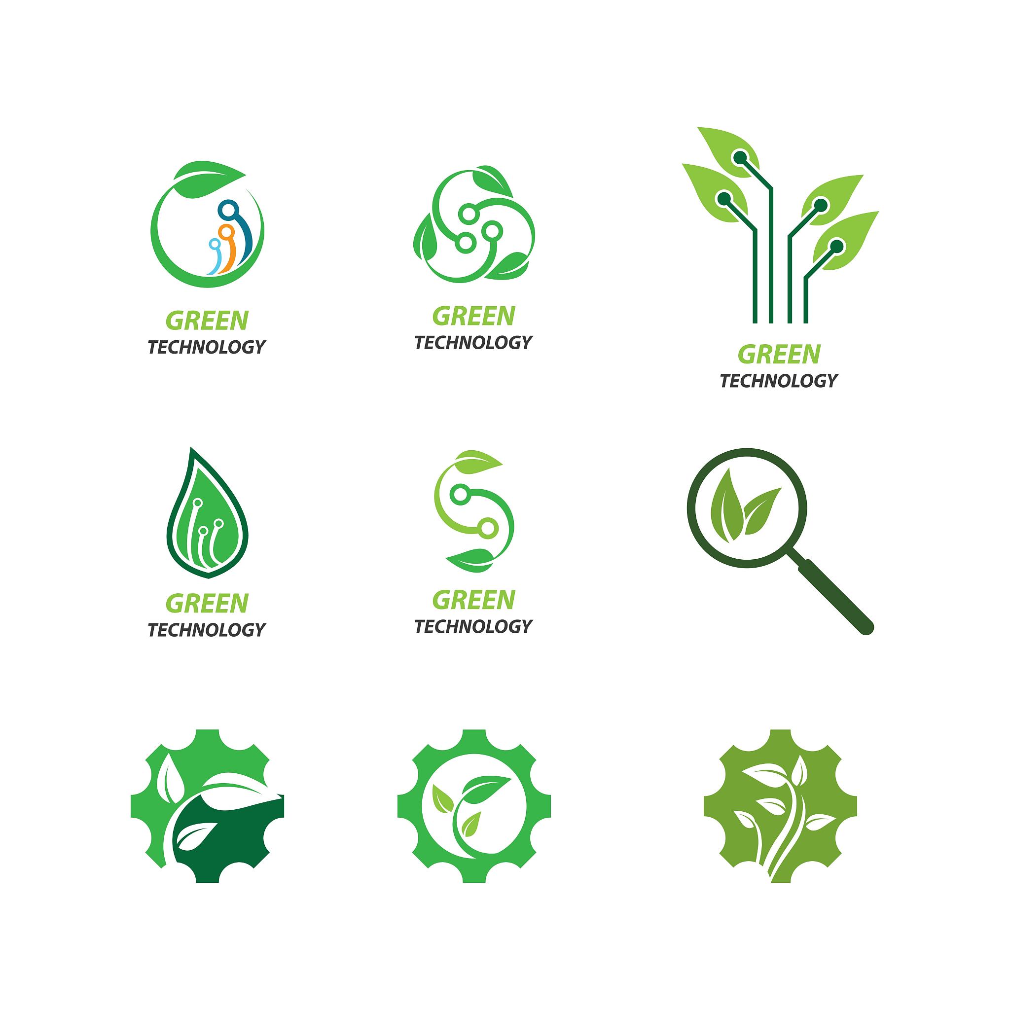 green technology vector icon