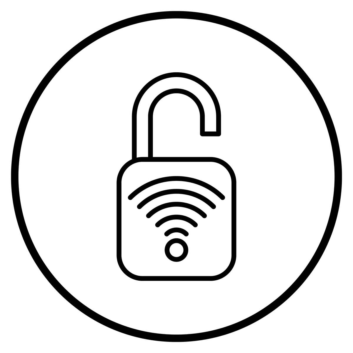 矢量设计开放智能锁图标风格