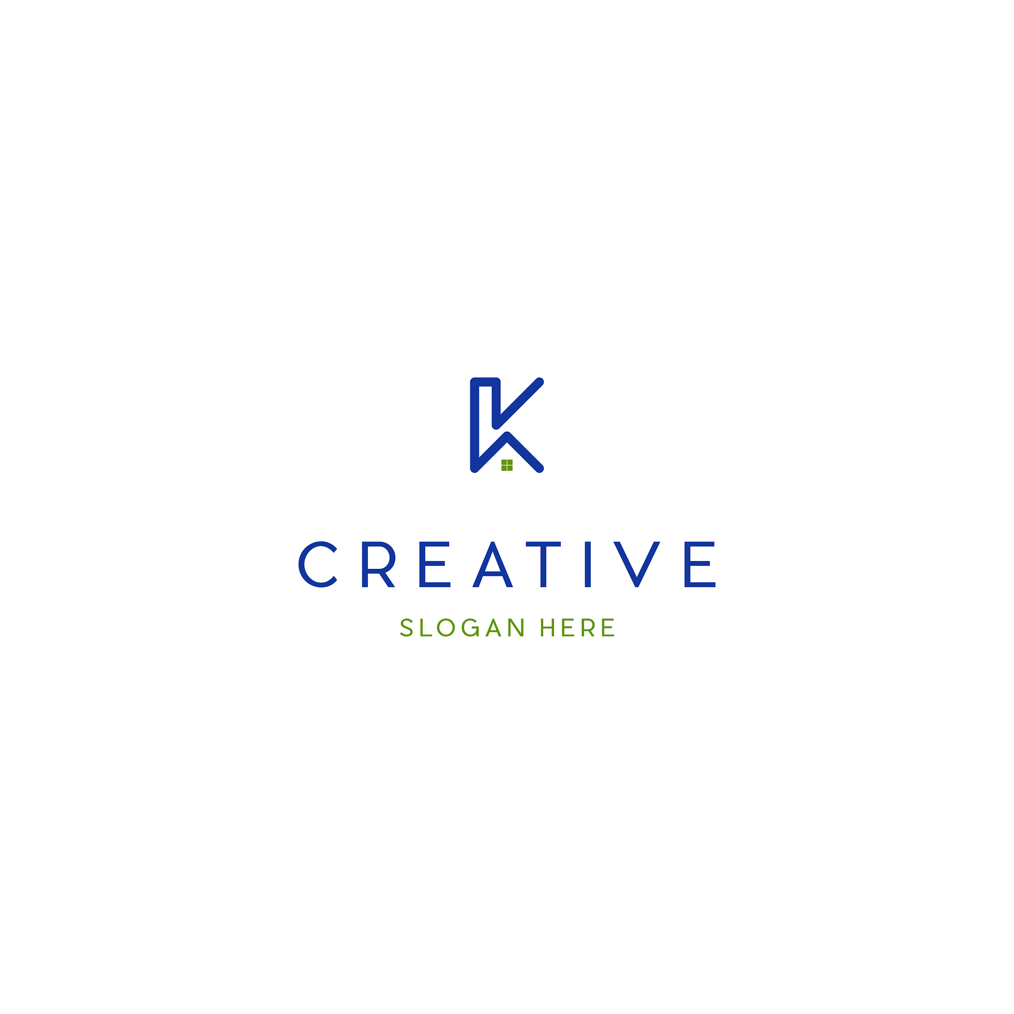 letter k house creative logo design
