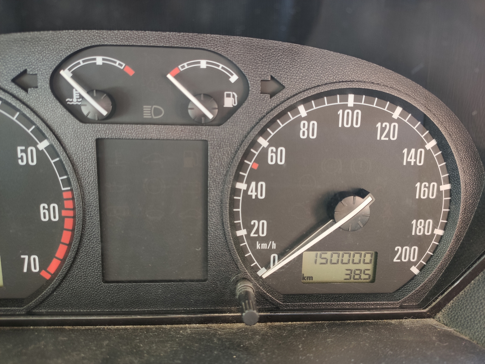 speedometer and tachometer in a car