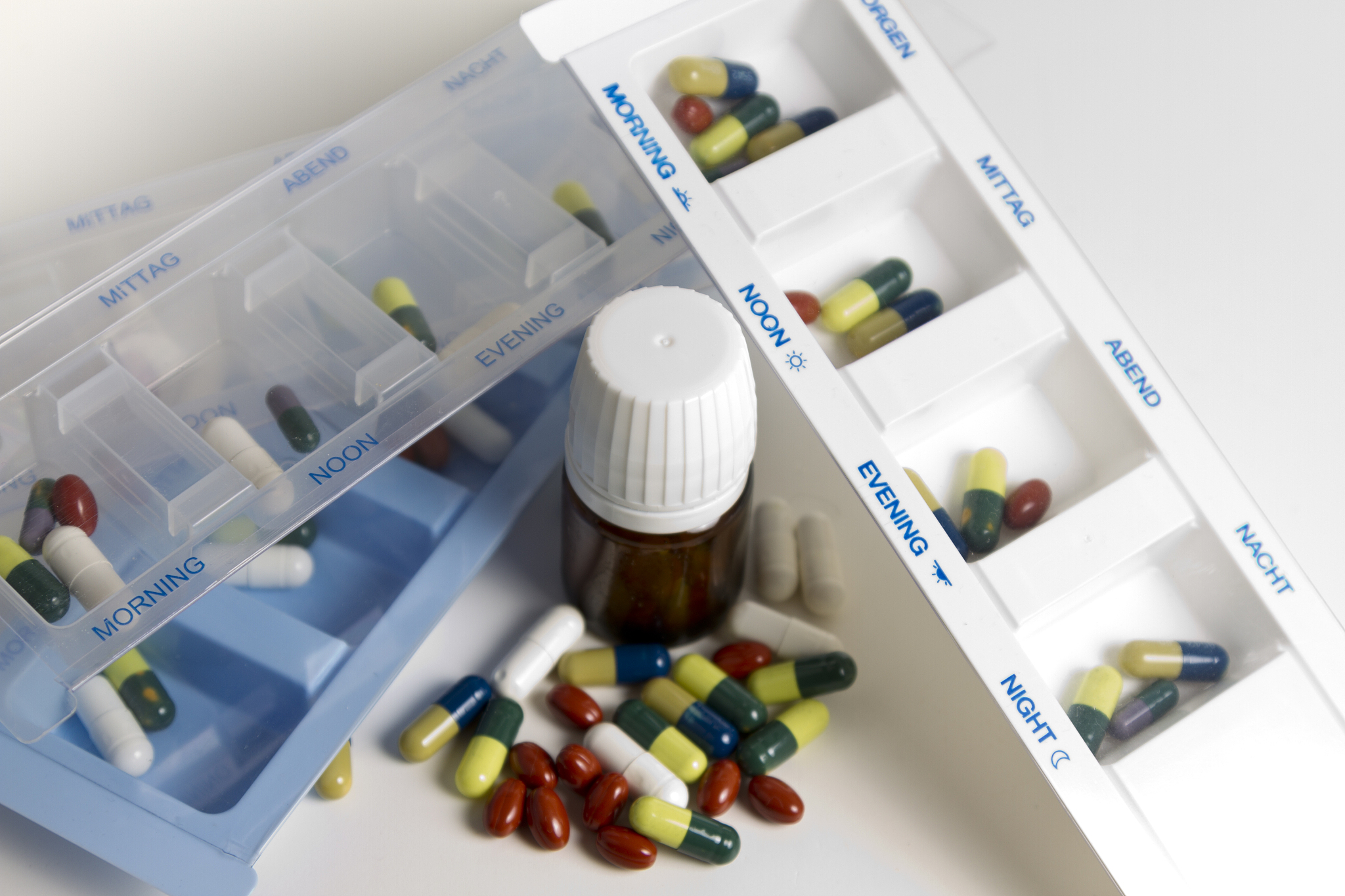 medicine boxes with pills and medicines