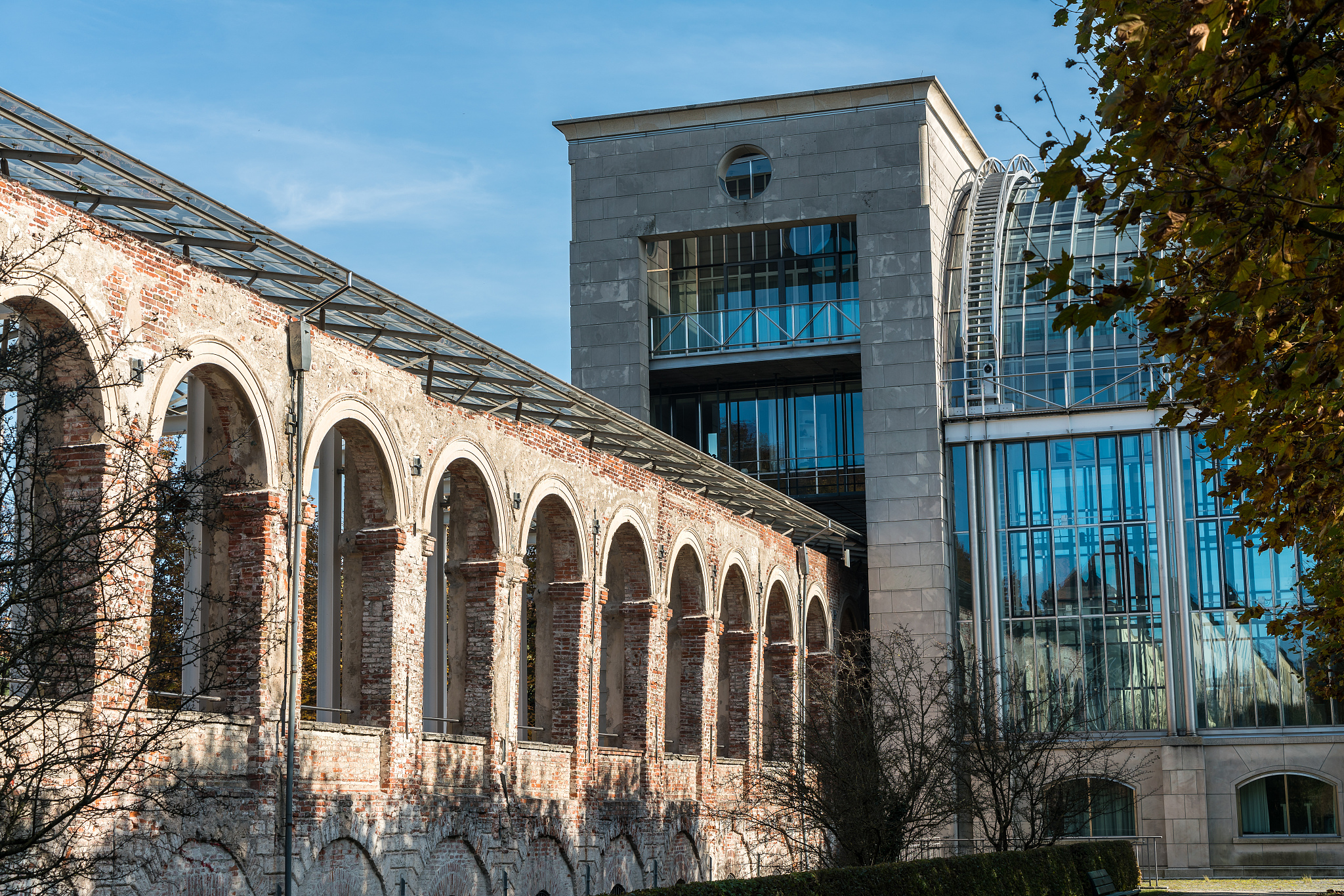 view of famous state chancellery - staatskanzlei in munich, germ