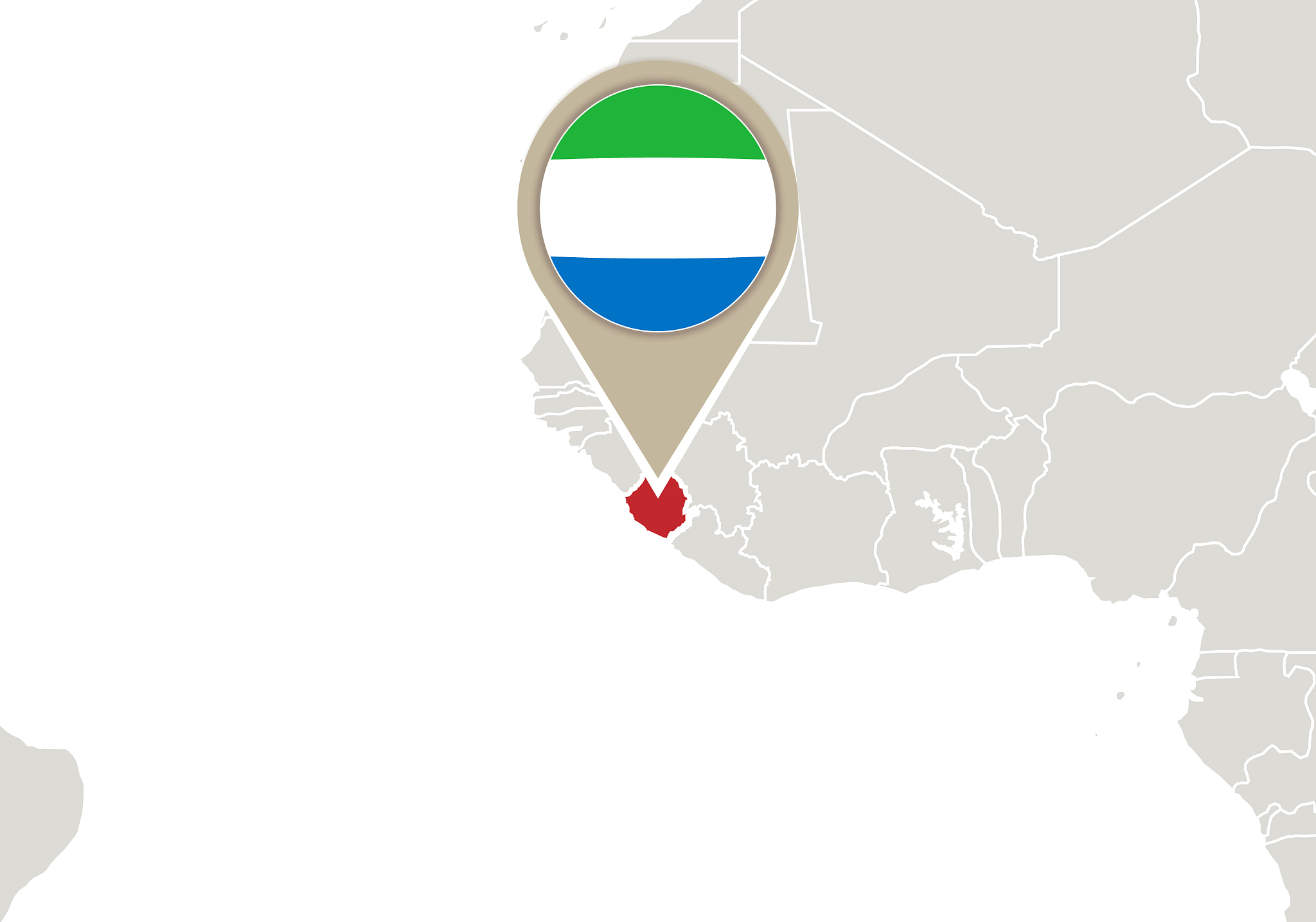 sierra leone on world map