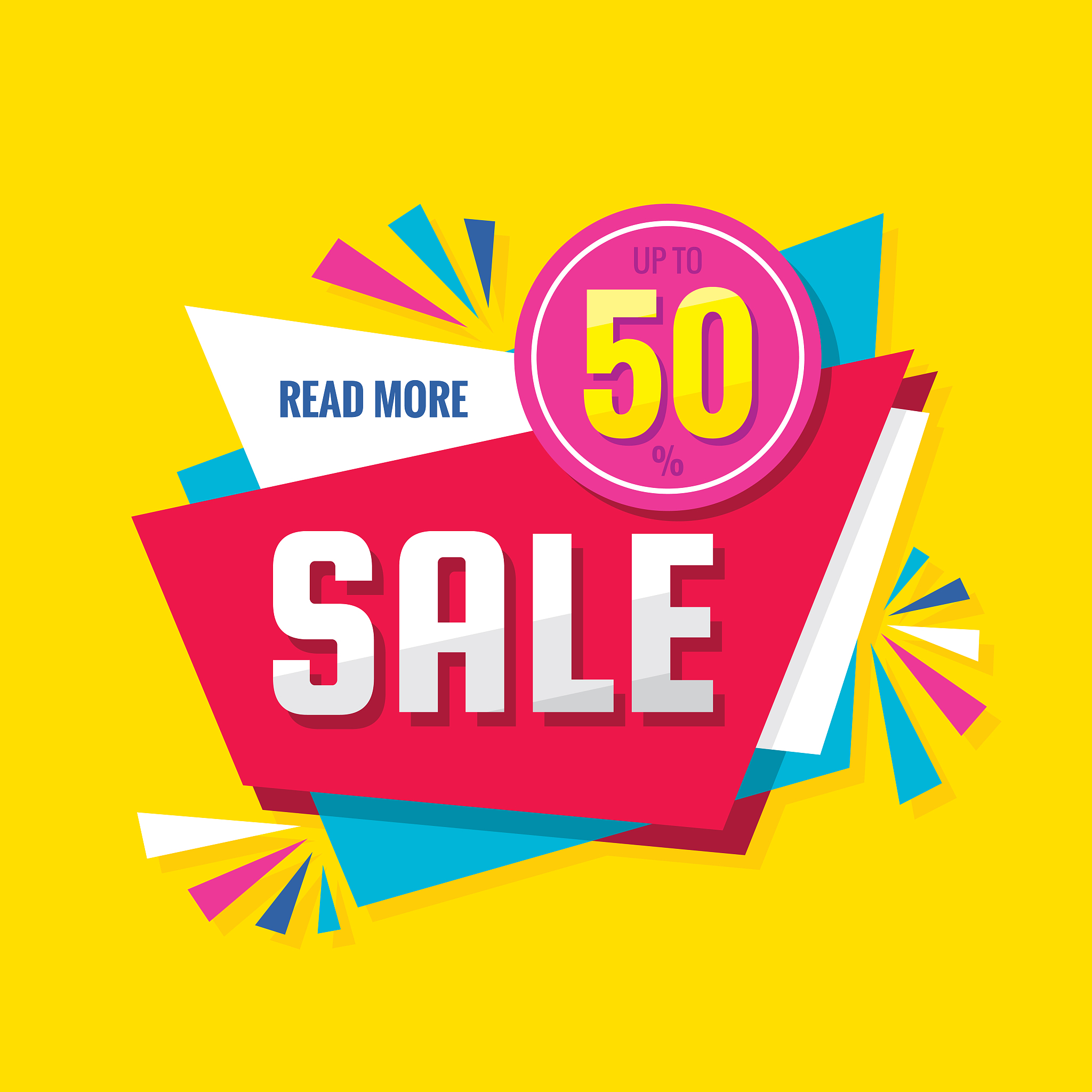sale concept banner design. discount 50% off creative sticker. a