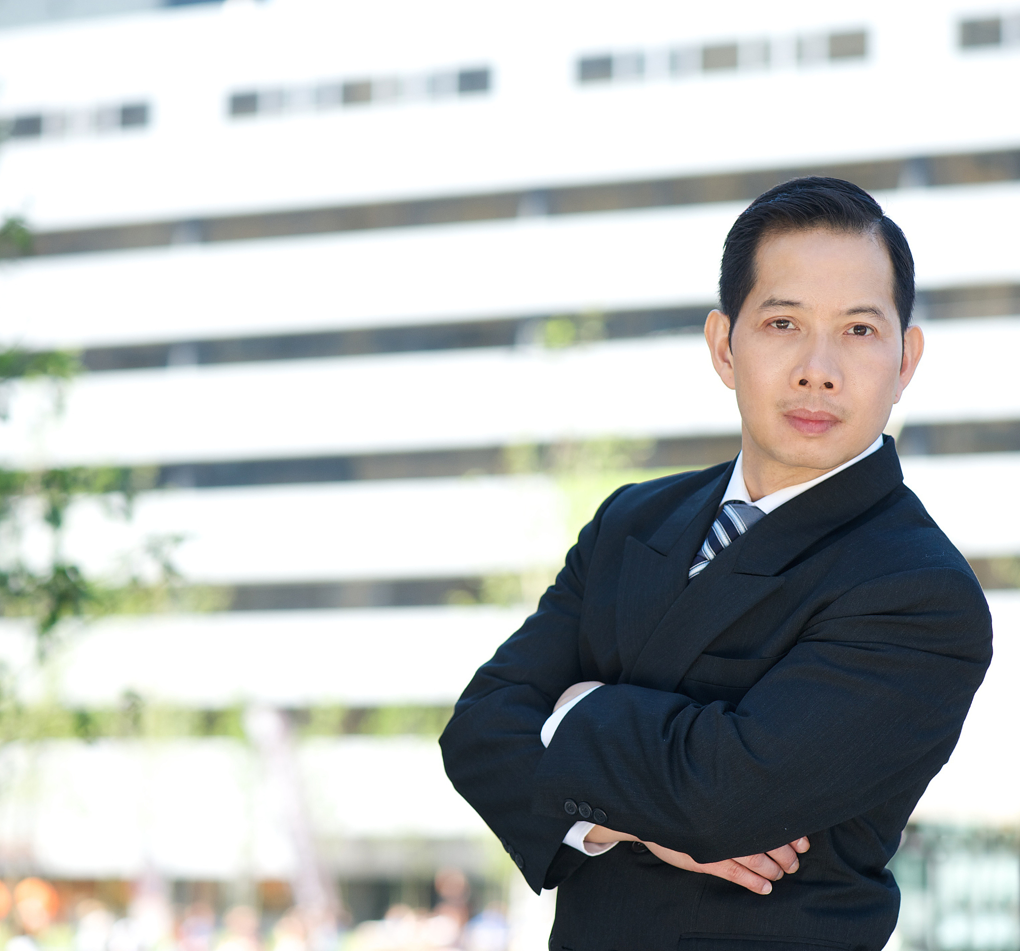 businessman with arms crossed