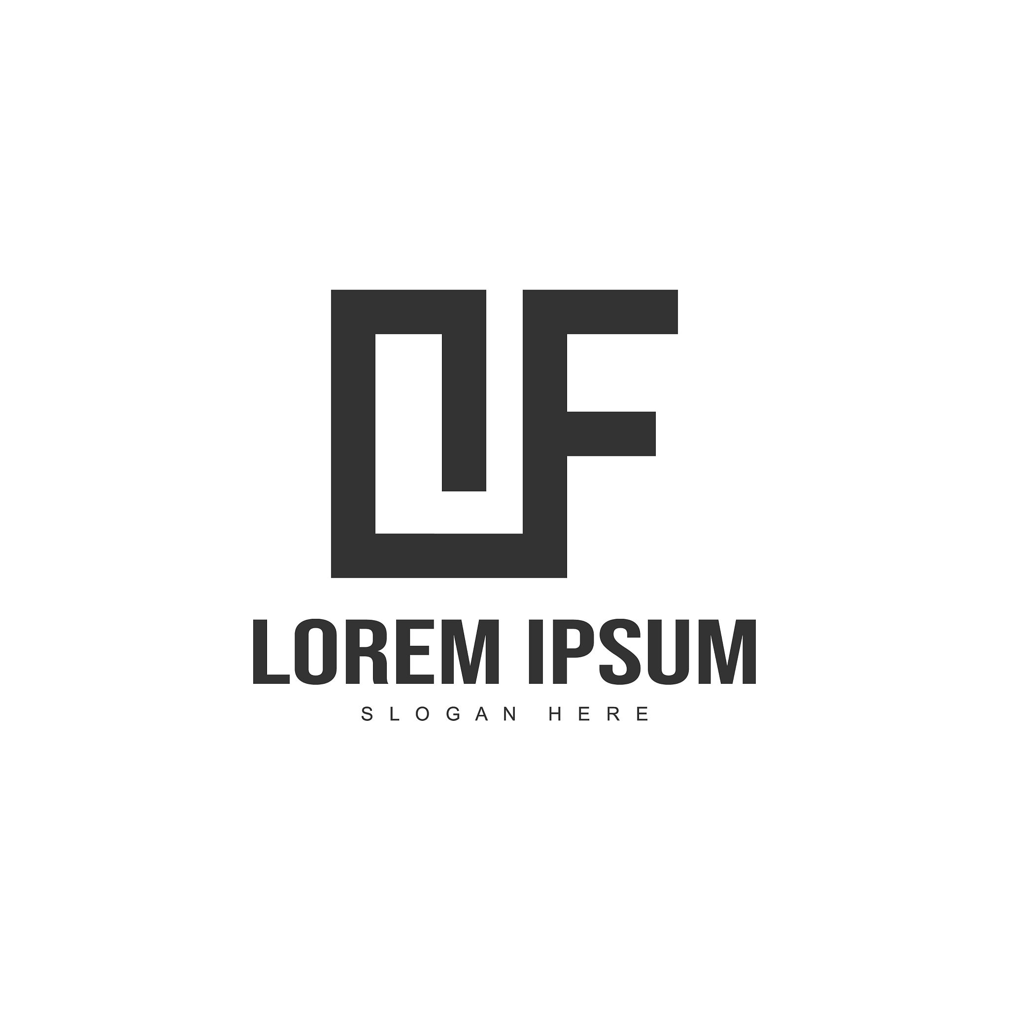 initial letter logo template minimalist letter