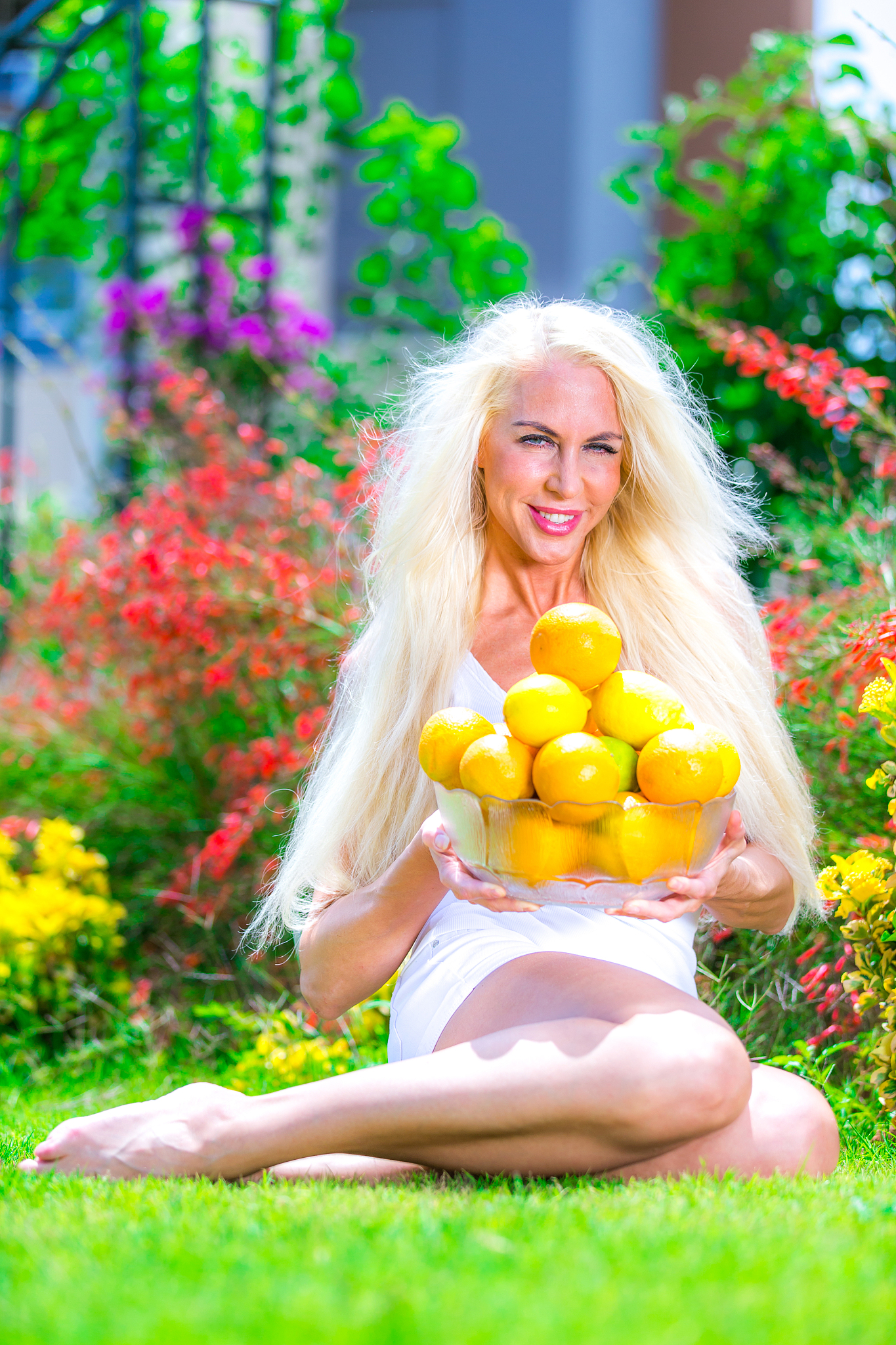 beautiful girl enjoying the summer