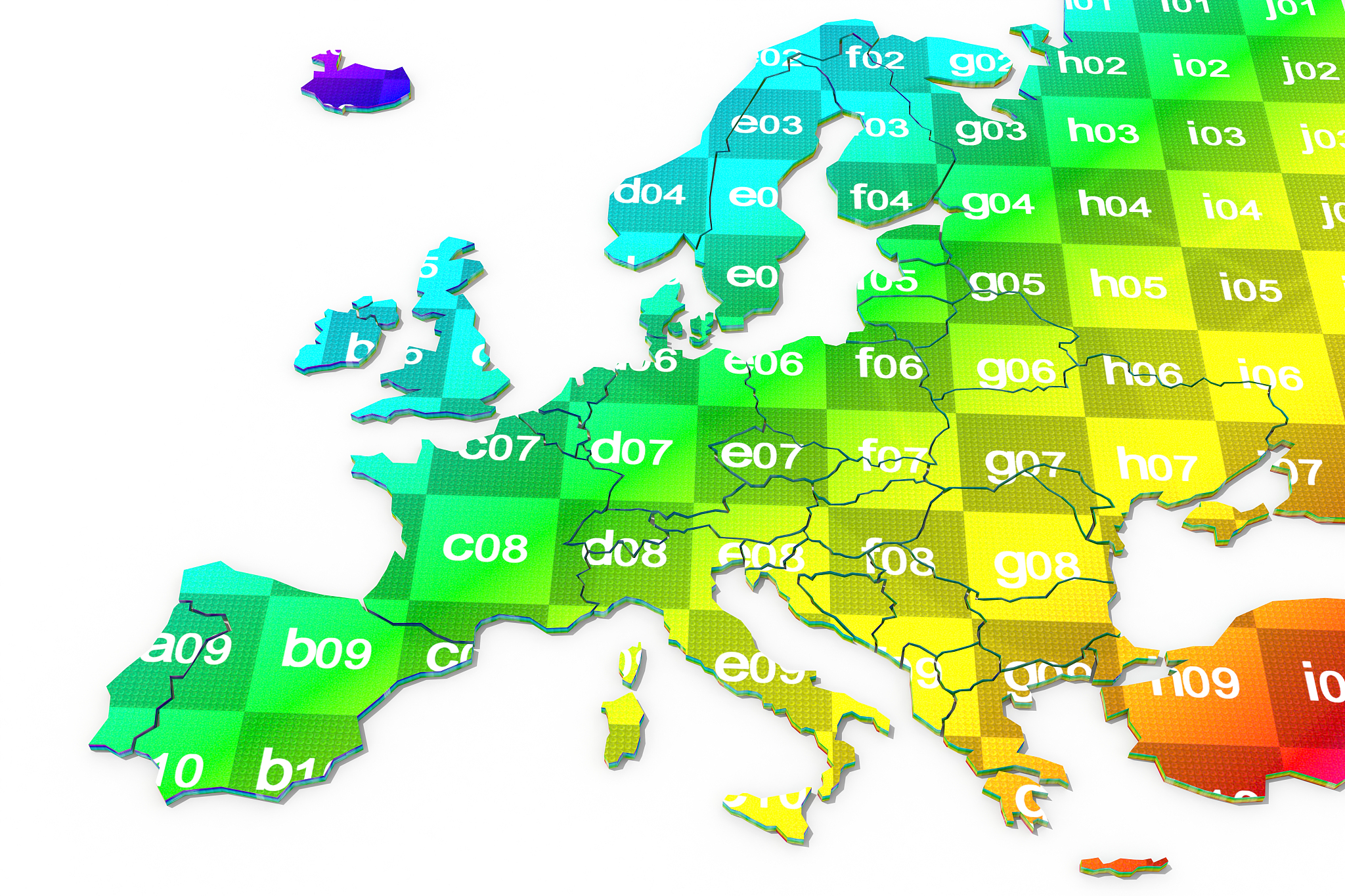 mappa europa 3d texture