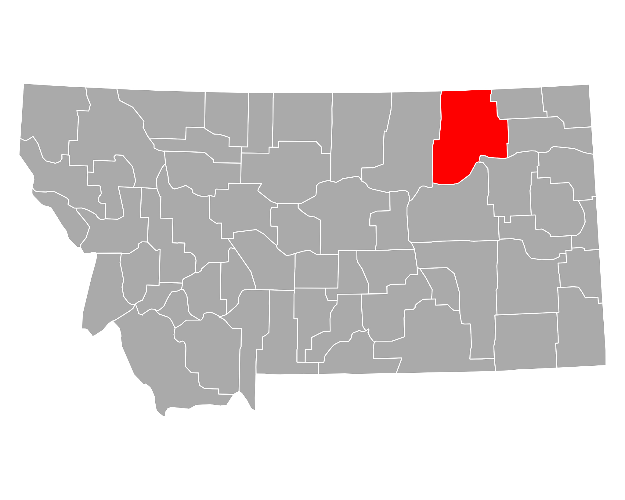 map of valley in montana