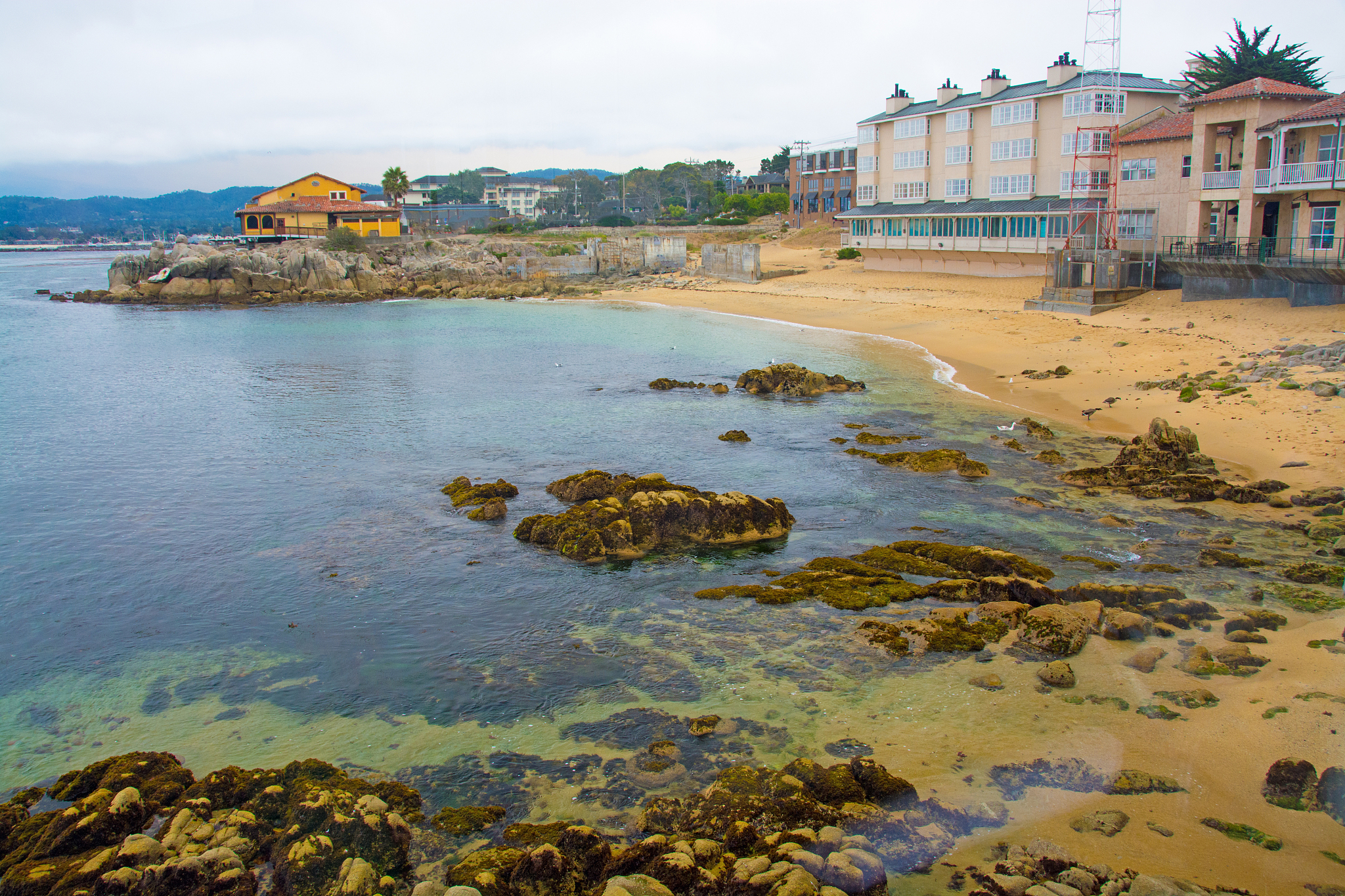 monterey bay-view from restaurant-monterey california