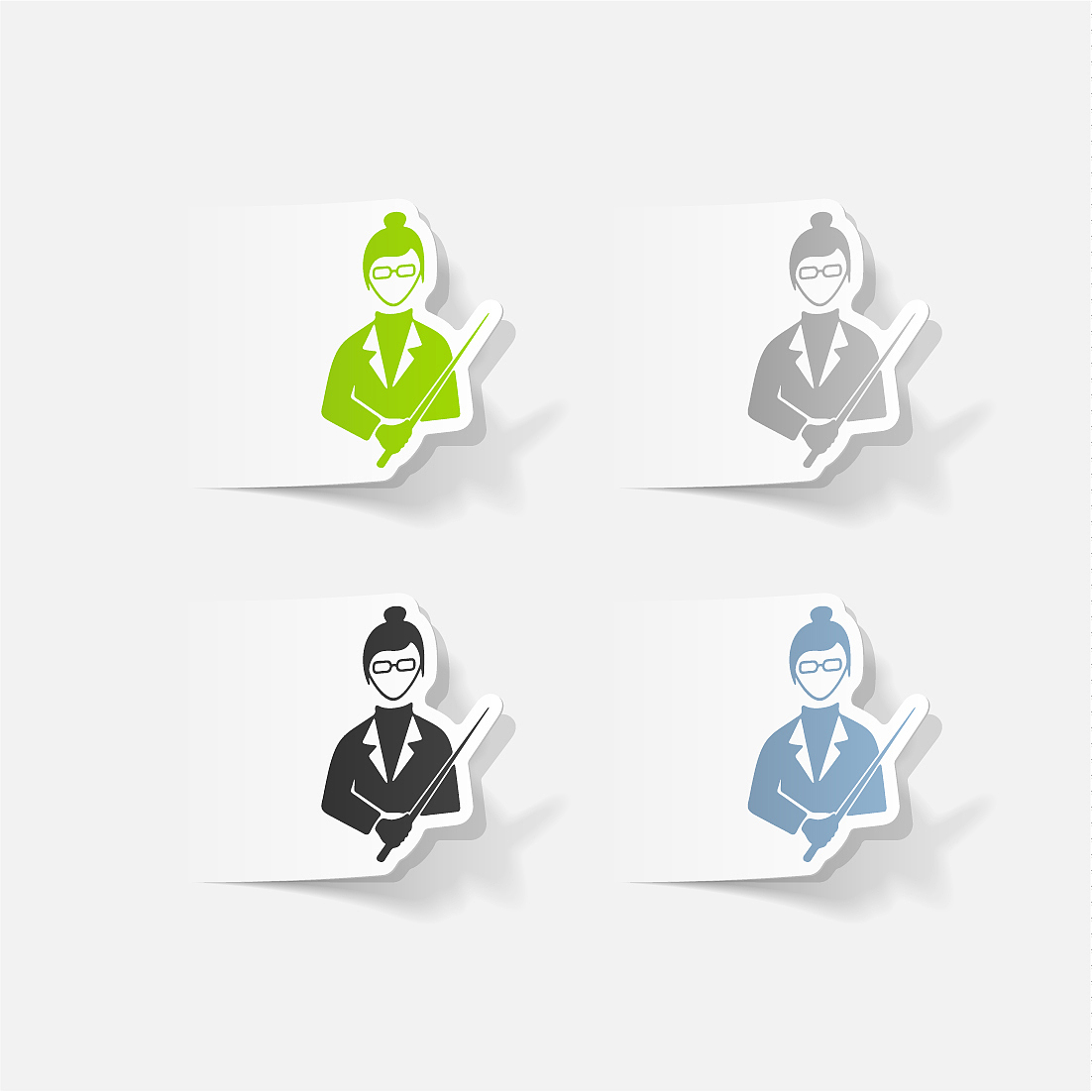 realistic design element teacher