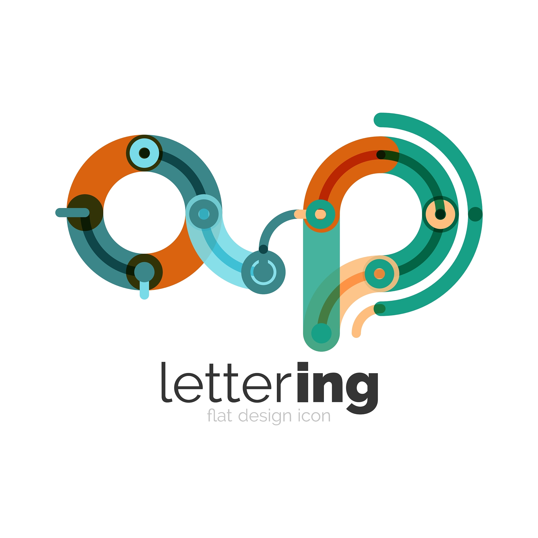 linear business logo letter