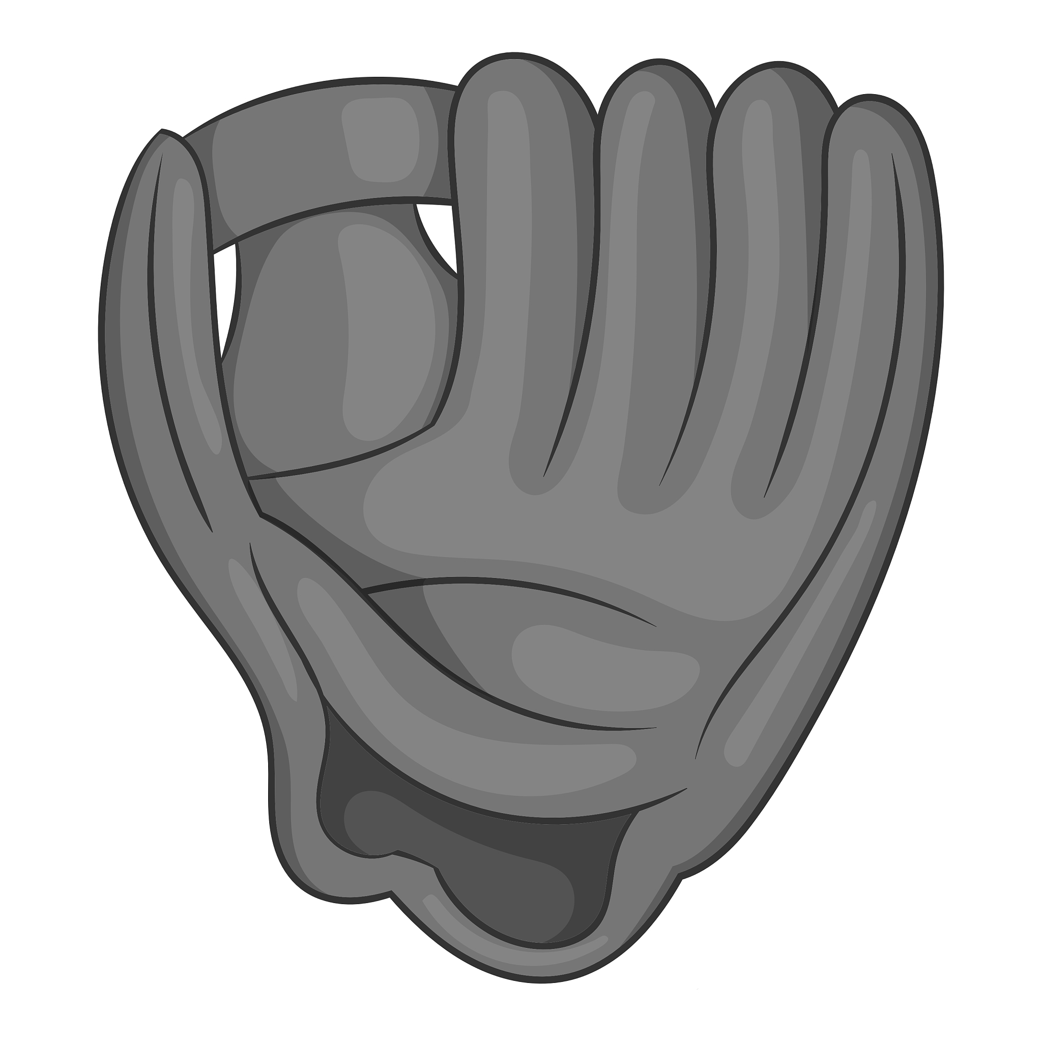 baseball glove icon black monochrome style
