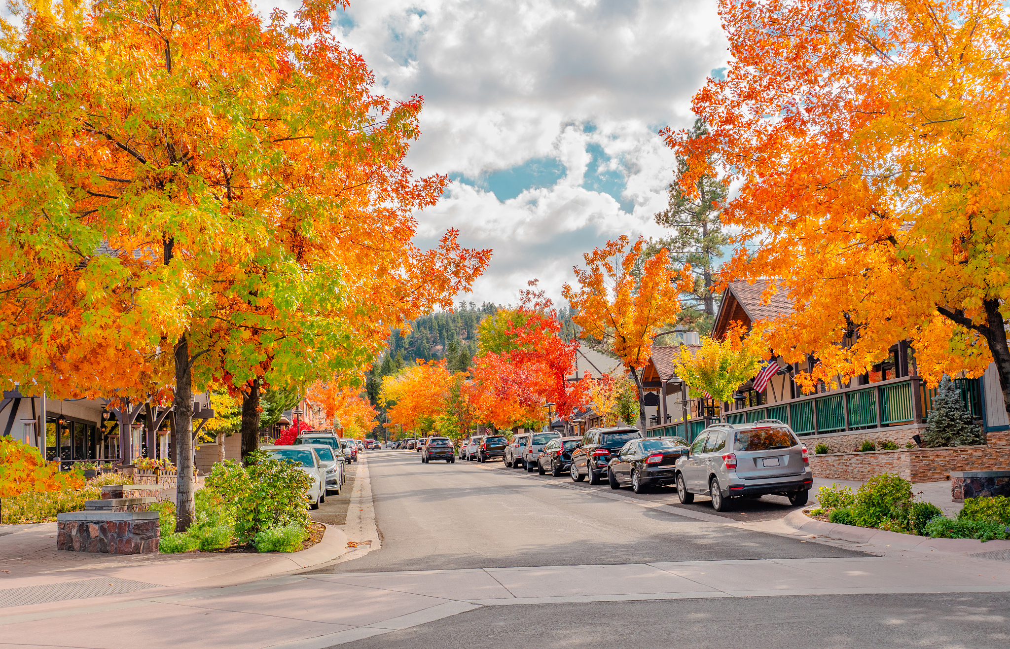 autumn village at  big bear lake, san bernardino, ca (p)