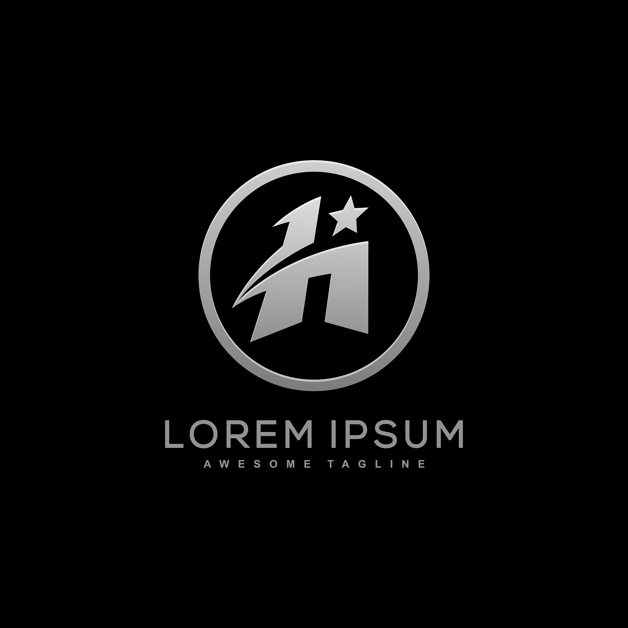 abstract letter h design template