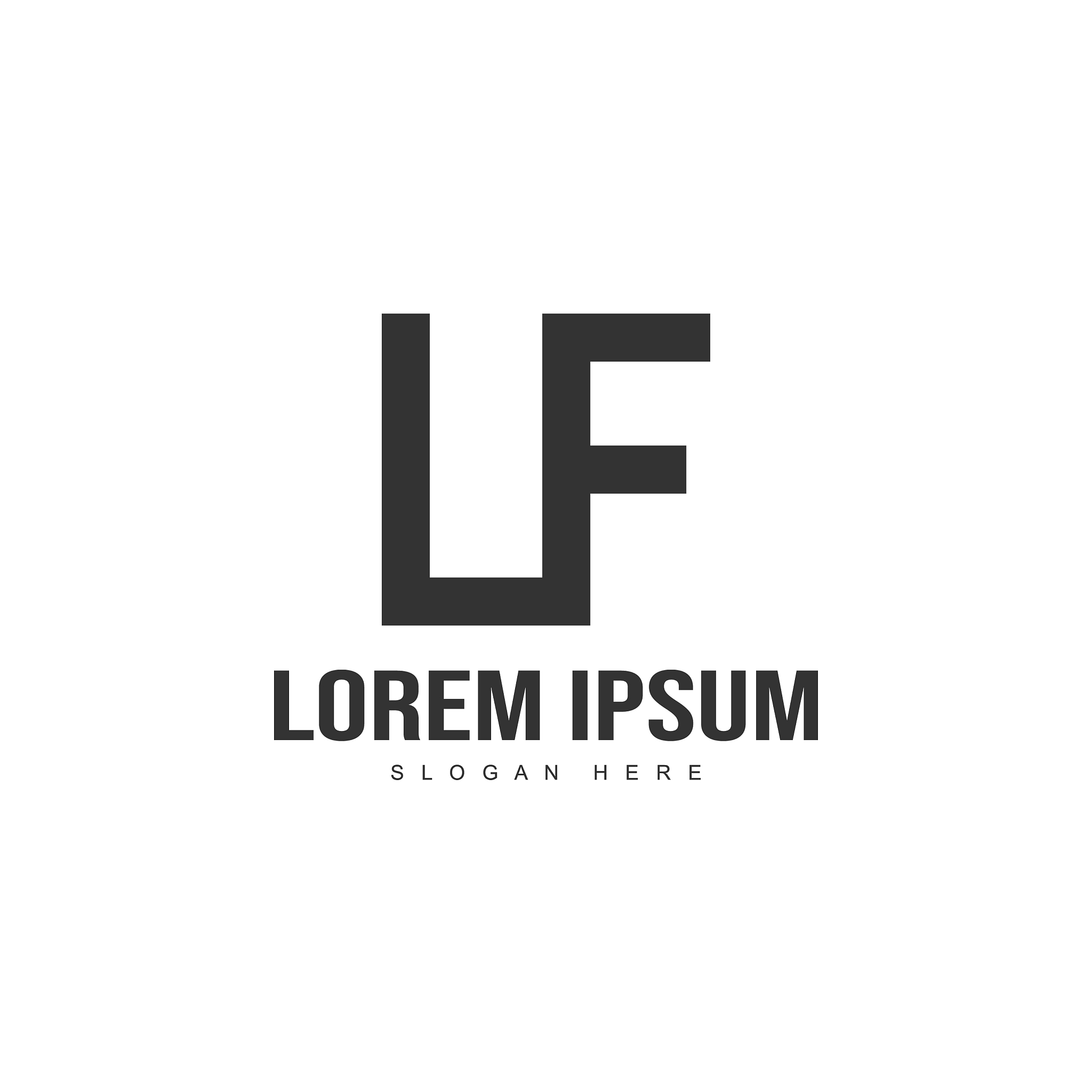 initial letter logo template minimalist letter