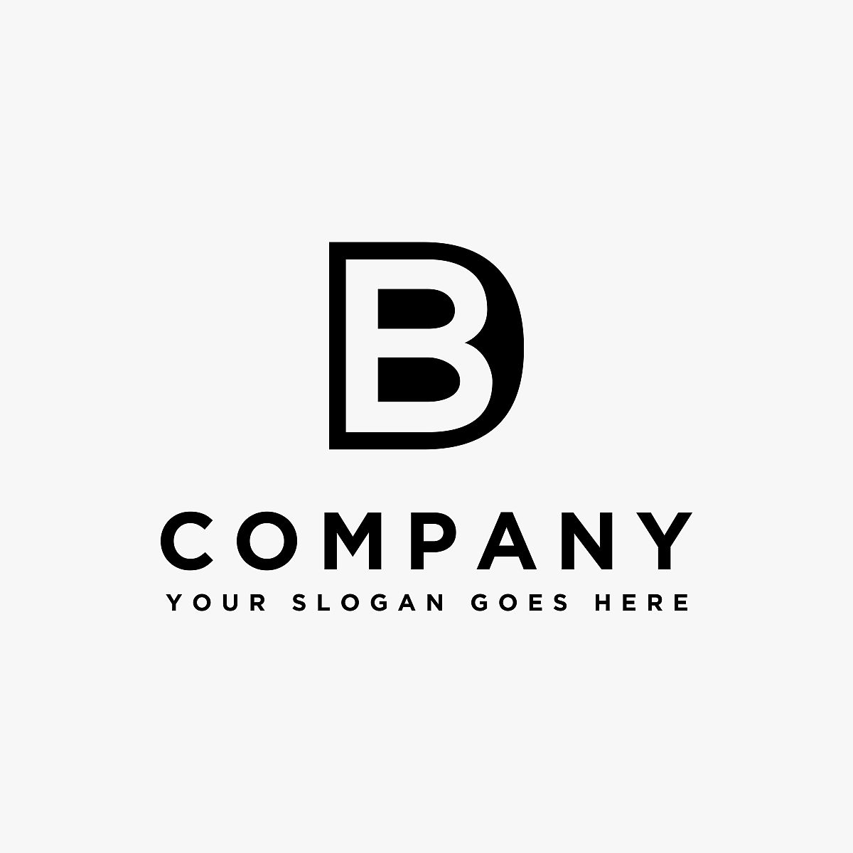 字母db标志,字母bd标志图标矢量模板在白色背景