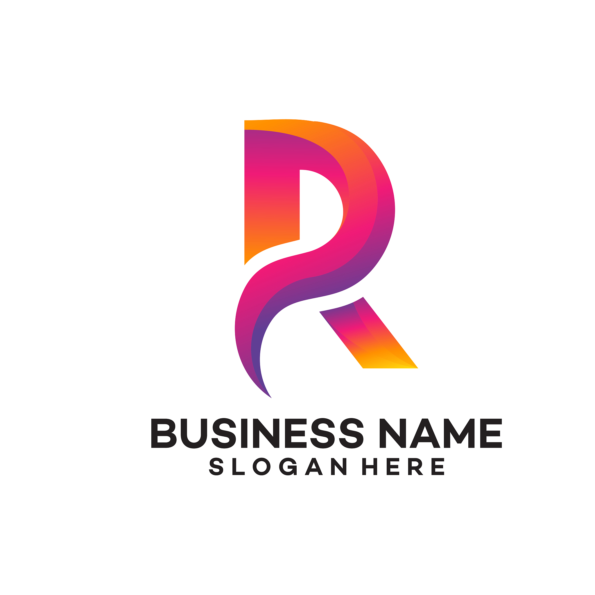 modern r initial logo template designs