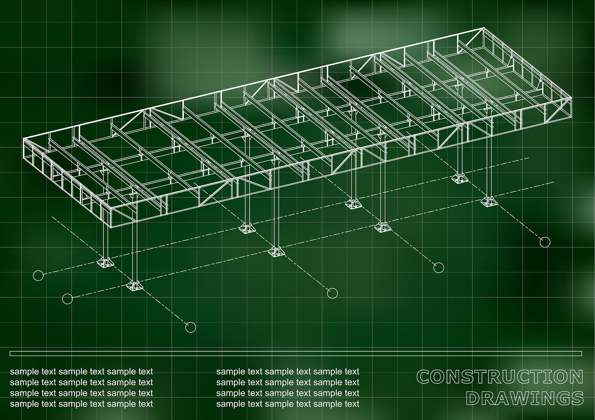 construction drawings 3d metal construction cover