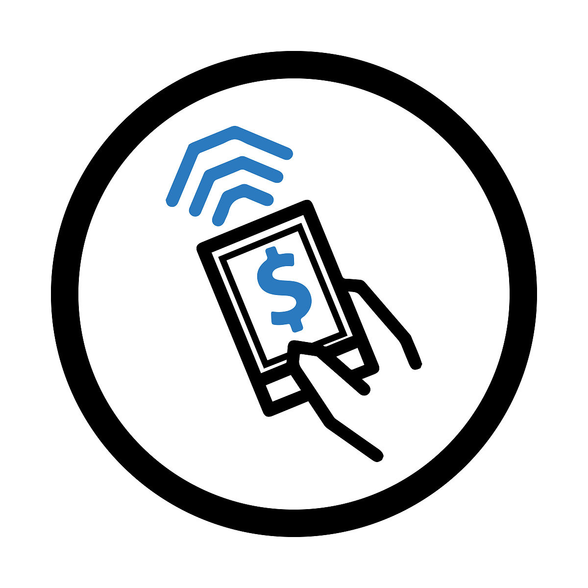 支付现金美元或财务手图标